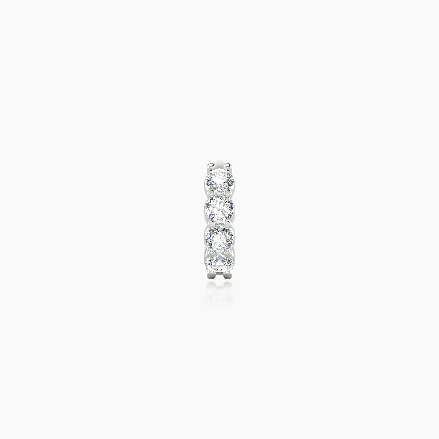 Vesta | 18k White Gold 5 mm Diamond Hoop Piercing