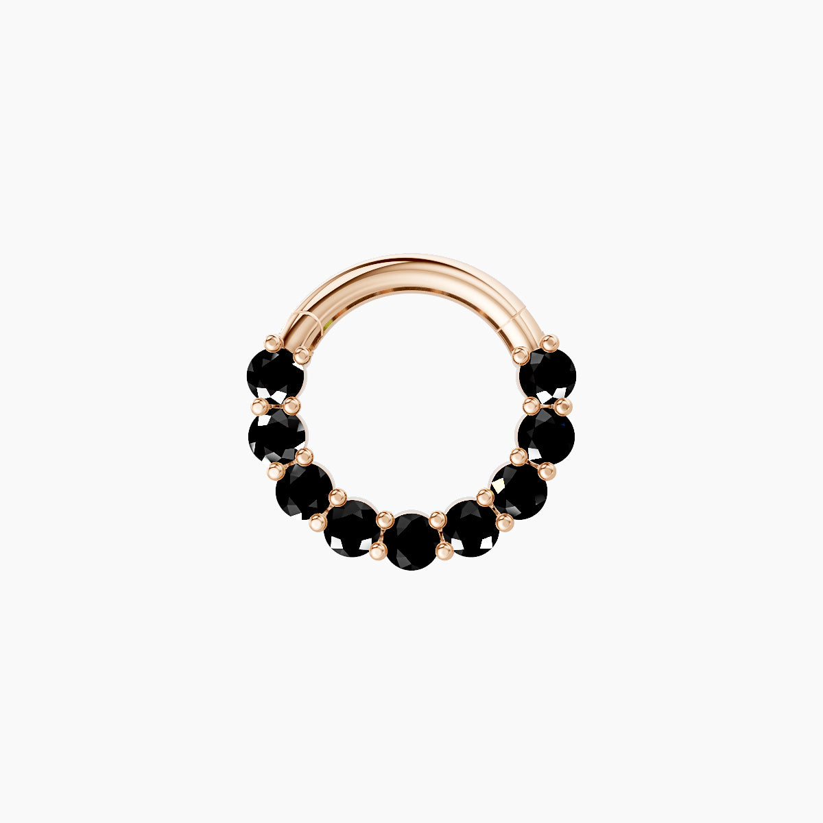 Vesta | 18k Rose Gold 6.5 mm Black Diamond Daith Piercing