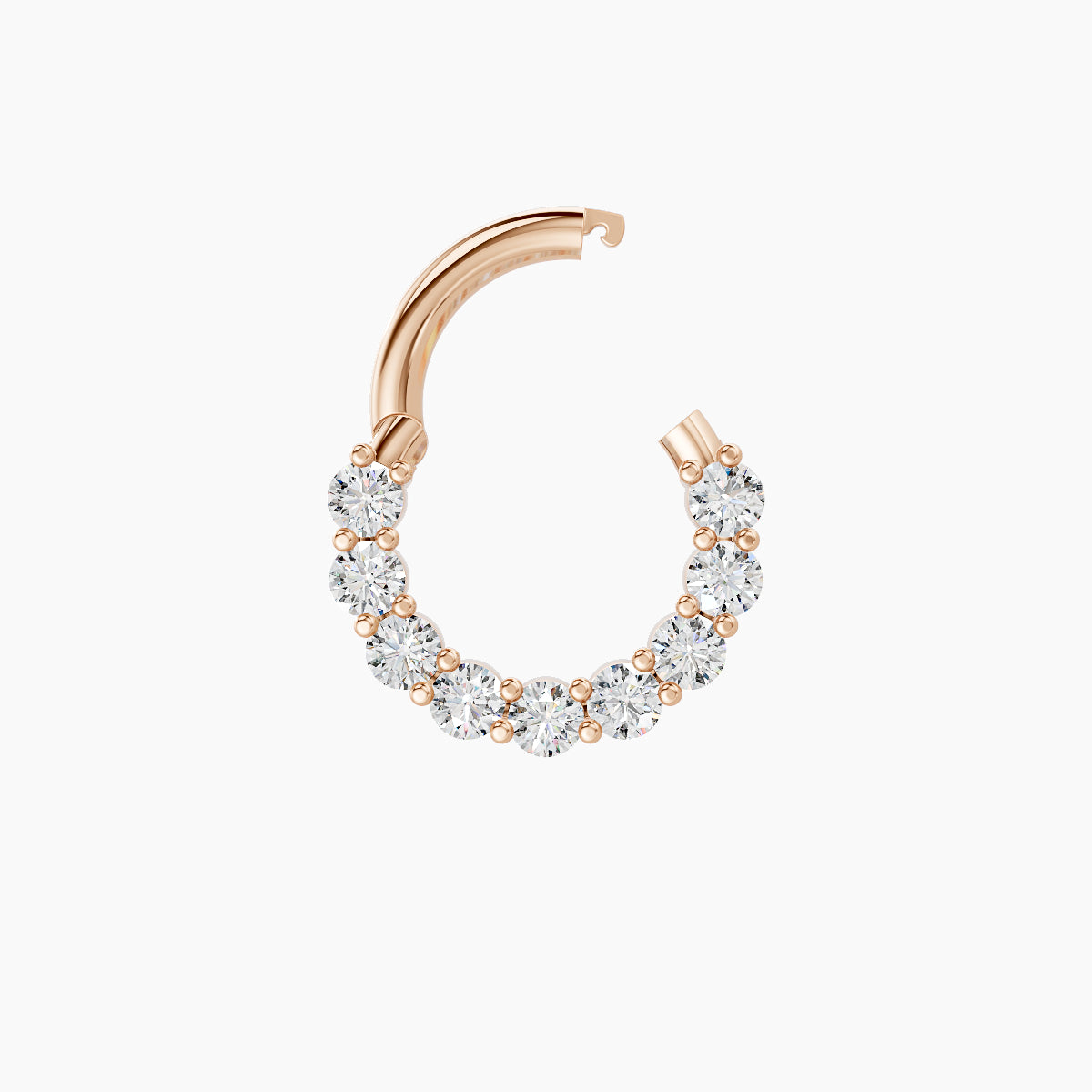Vesta | 18k Rose Gold 6.5 mm Diamond Daith Piercing