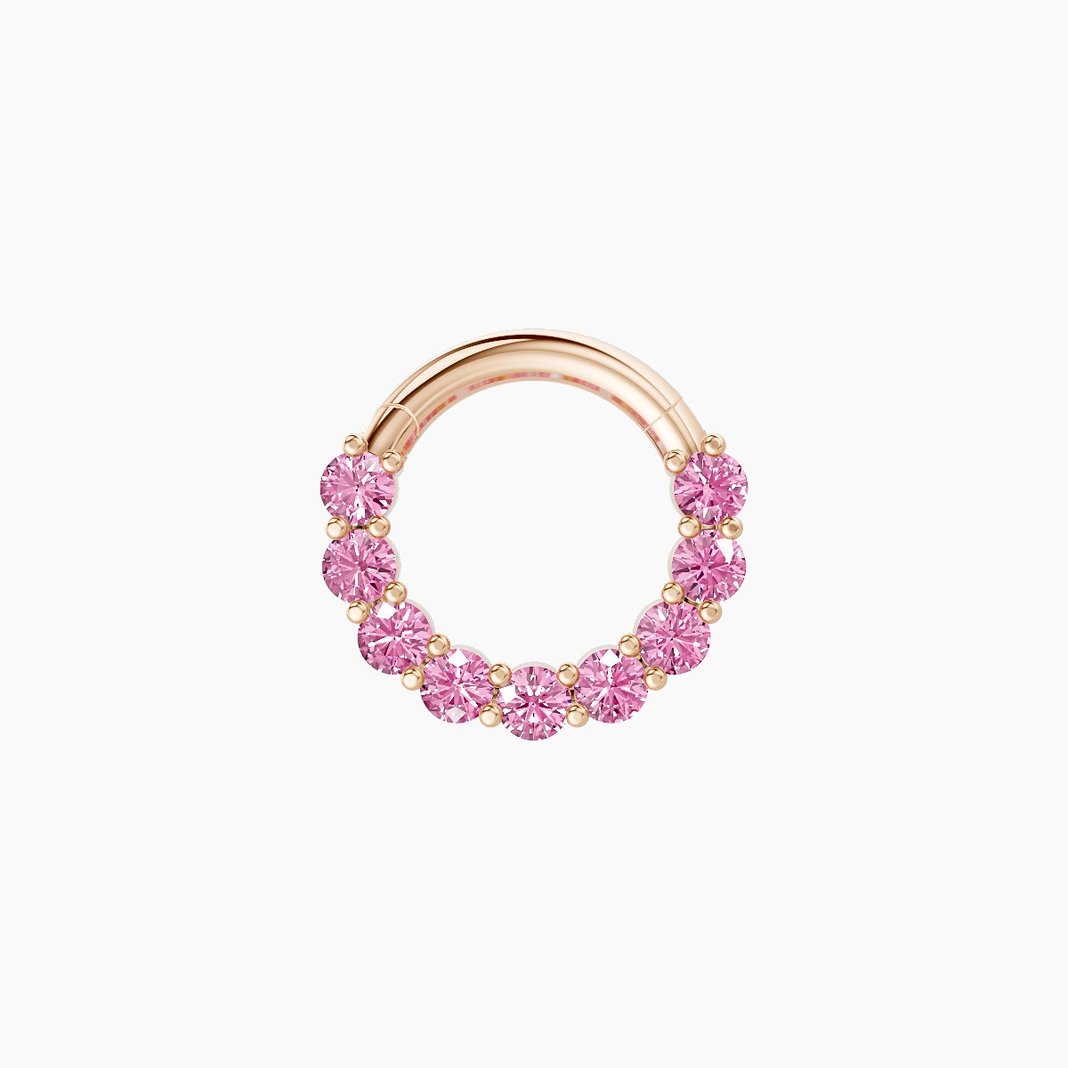 Vesta | 18k Rose Gold 6.5 mm Pink Sapphire Daith Piercing