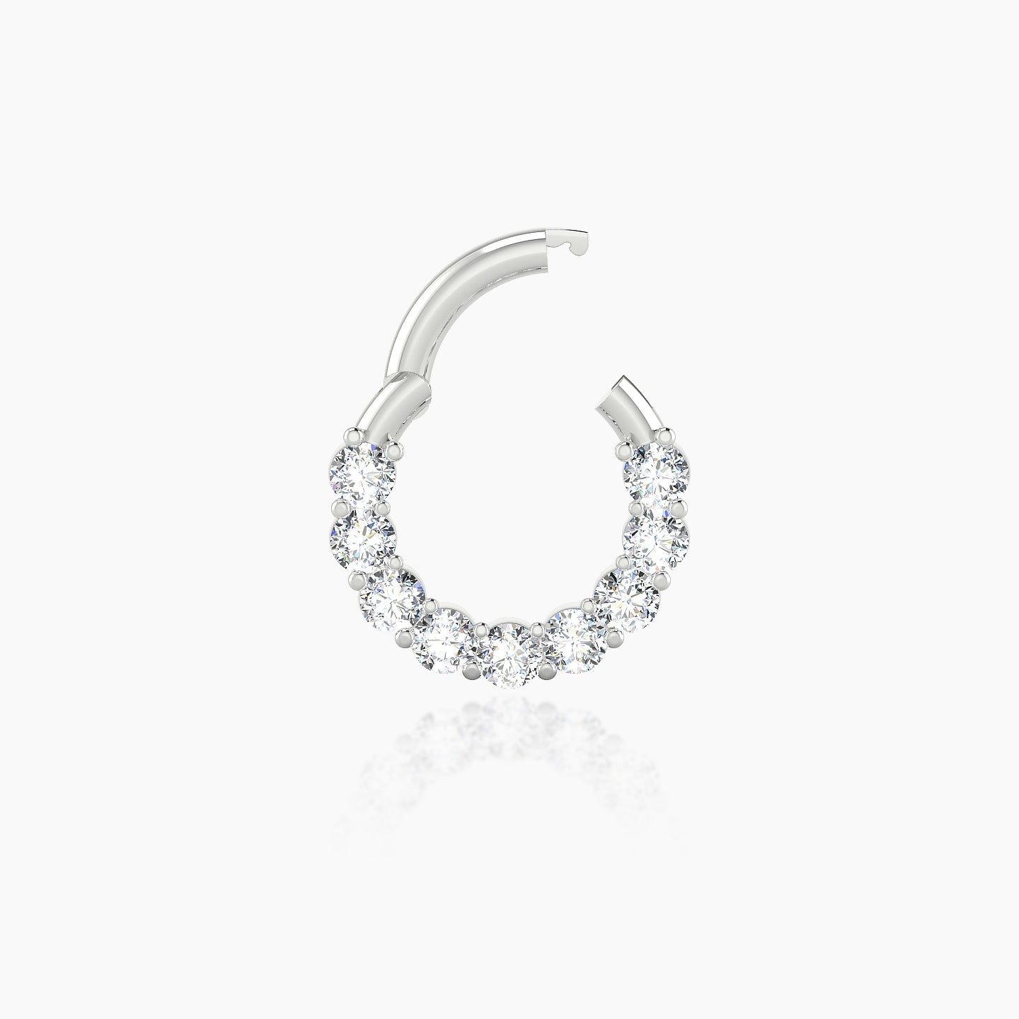 Vesta | 18k White Gold 6.5 mm Diamond Daith Piercing