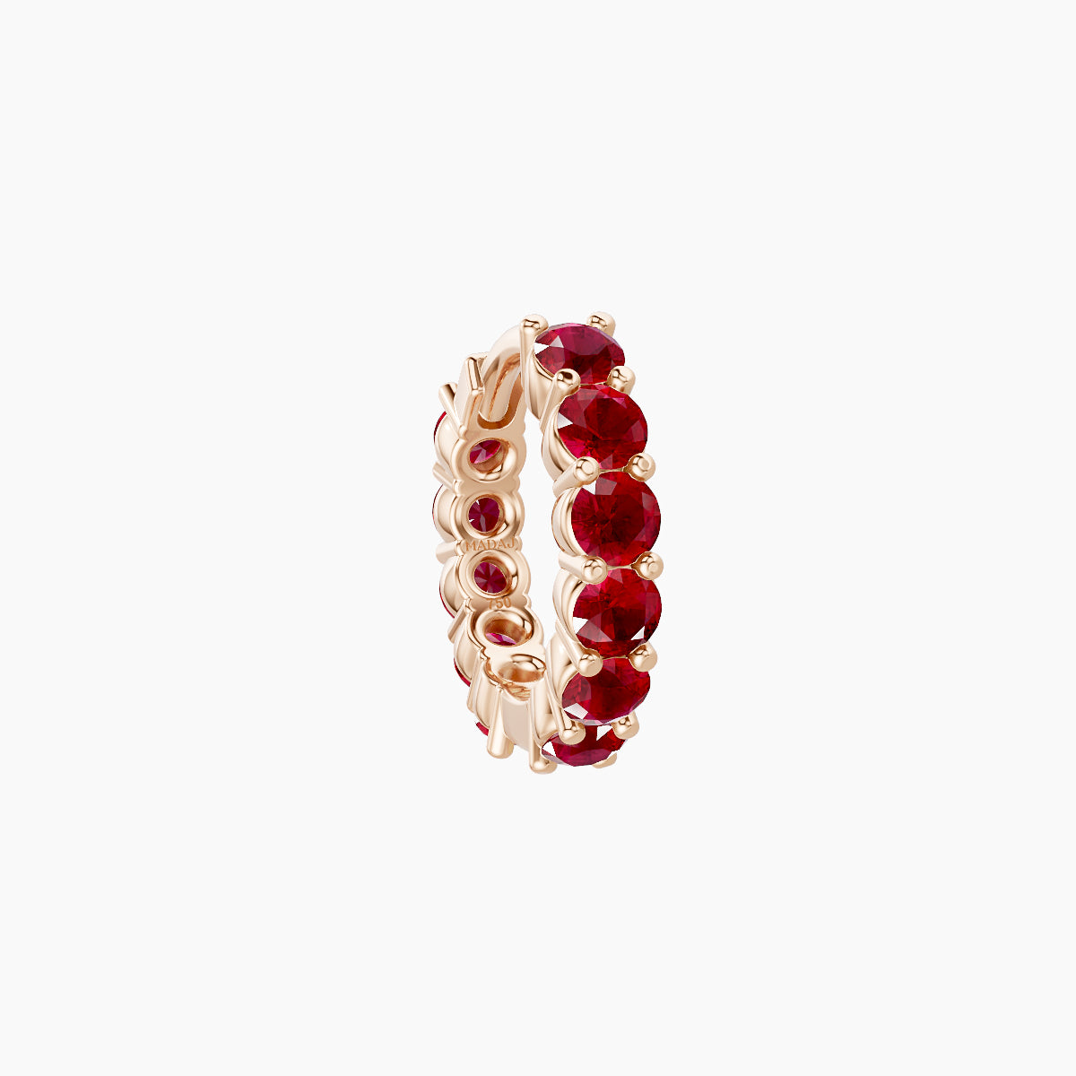 Vesta | 18k Rose Gold 6.5 mm Ruby Hoop Piercing