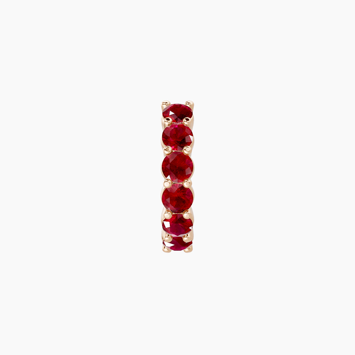 Vesta | 18k Rose Gold 6.5 mm Ruby Hoop Piercing