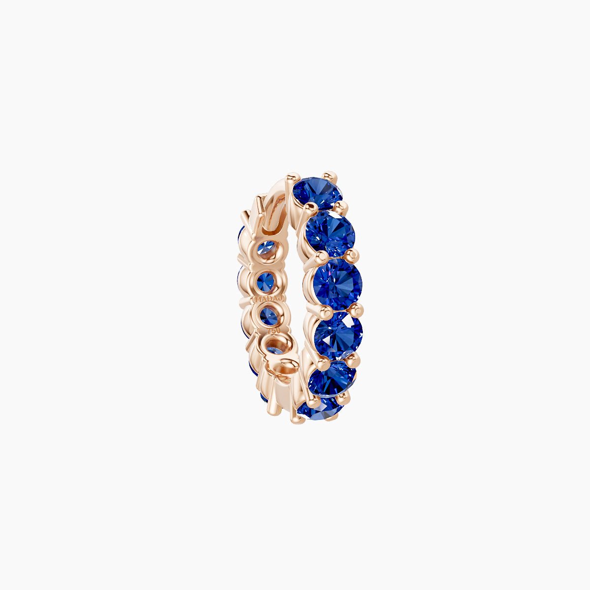 Vesta | 18k Rose Gold 6.5 mm Sapphire Hoop Piercing