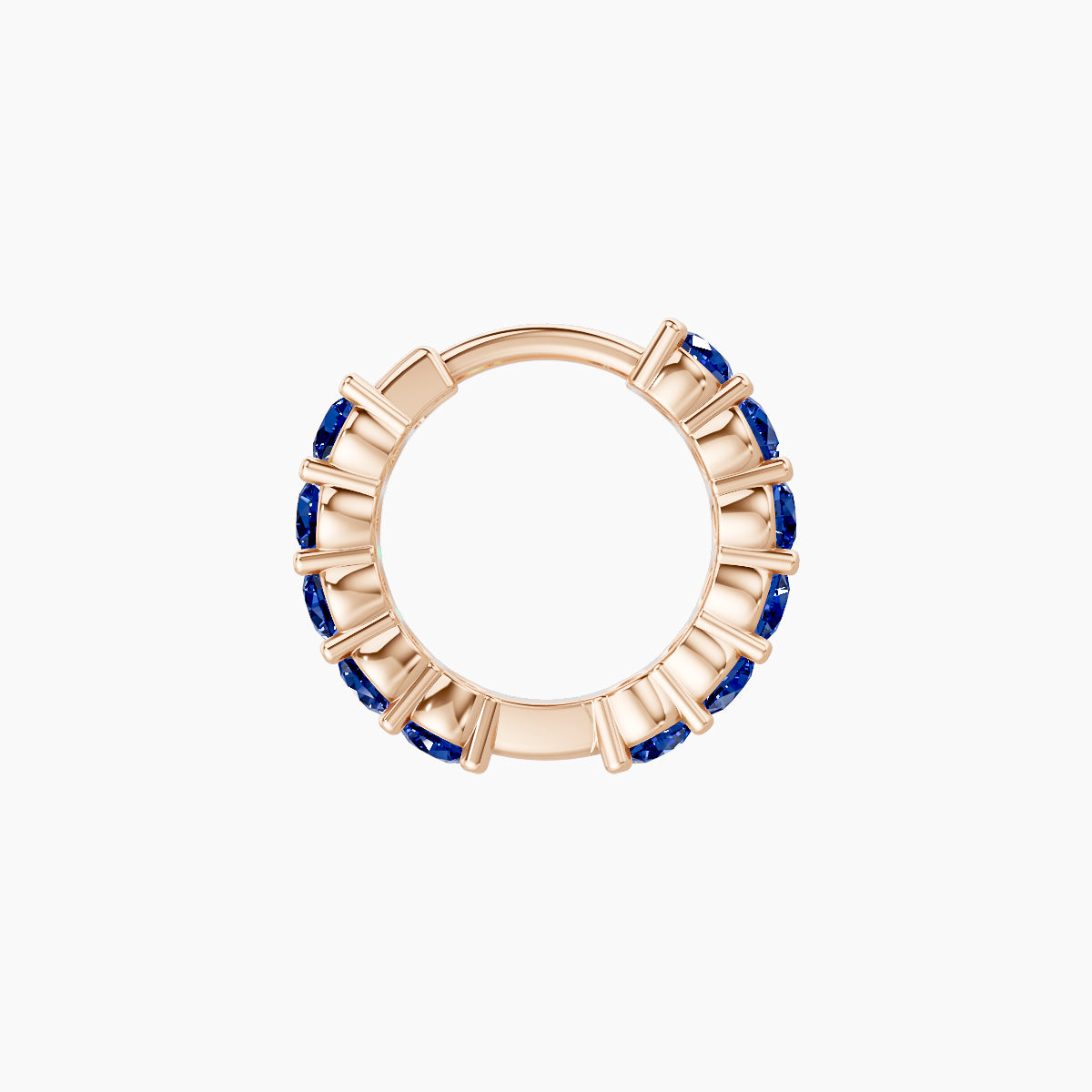Vesta | 18k Rose Gold 6.5 mm Sapphire Hoop Piercing