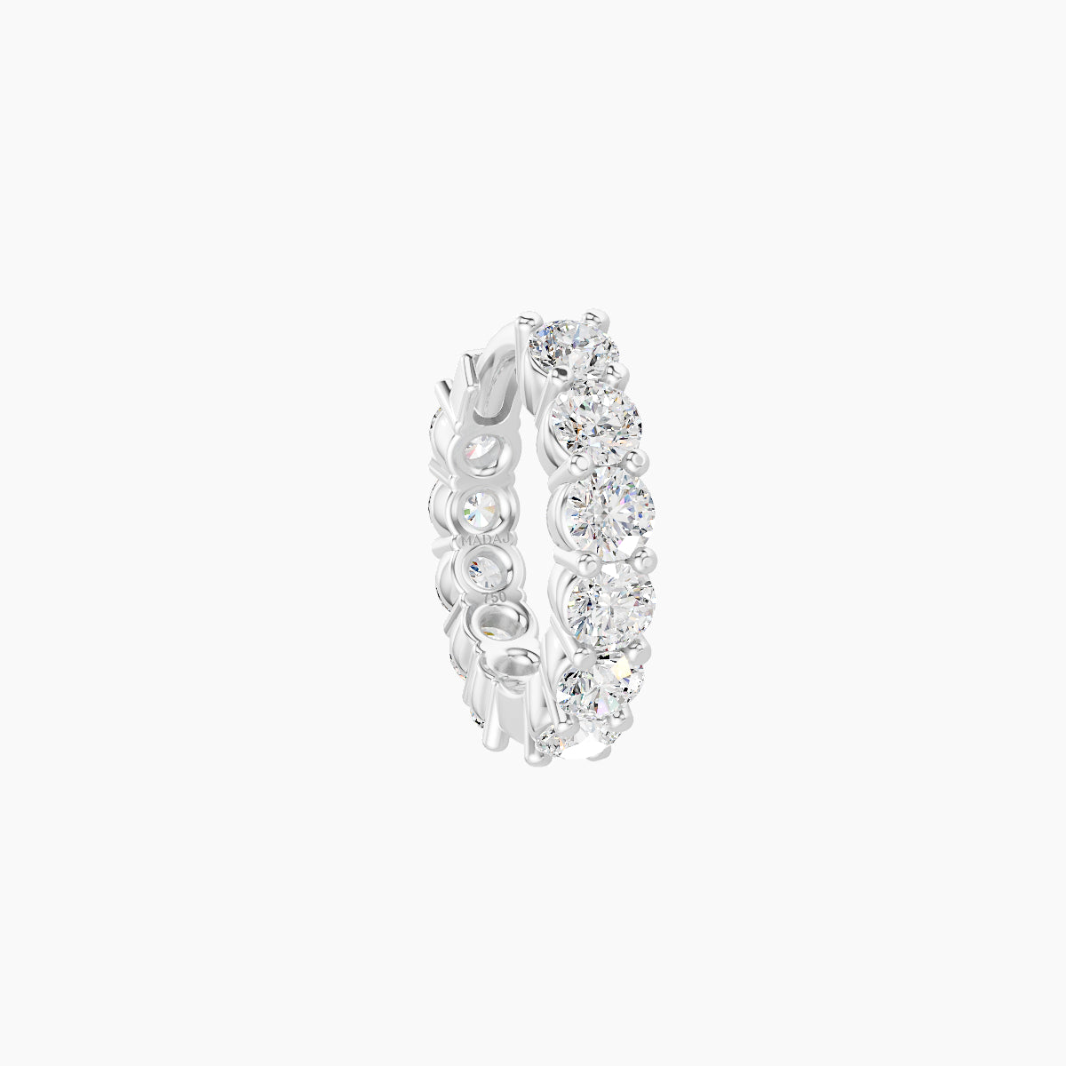 Vesta | 18k White Gold 6.5 mm Diamond Hoop Piercing