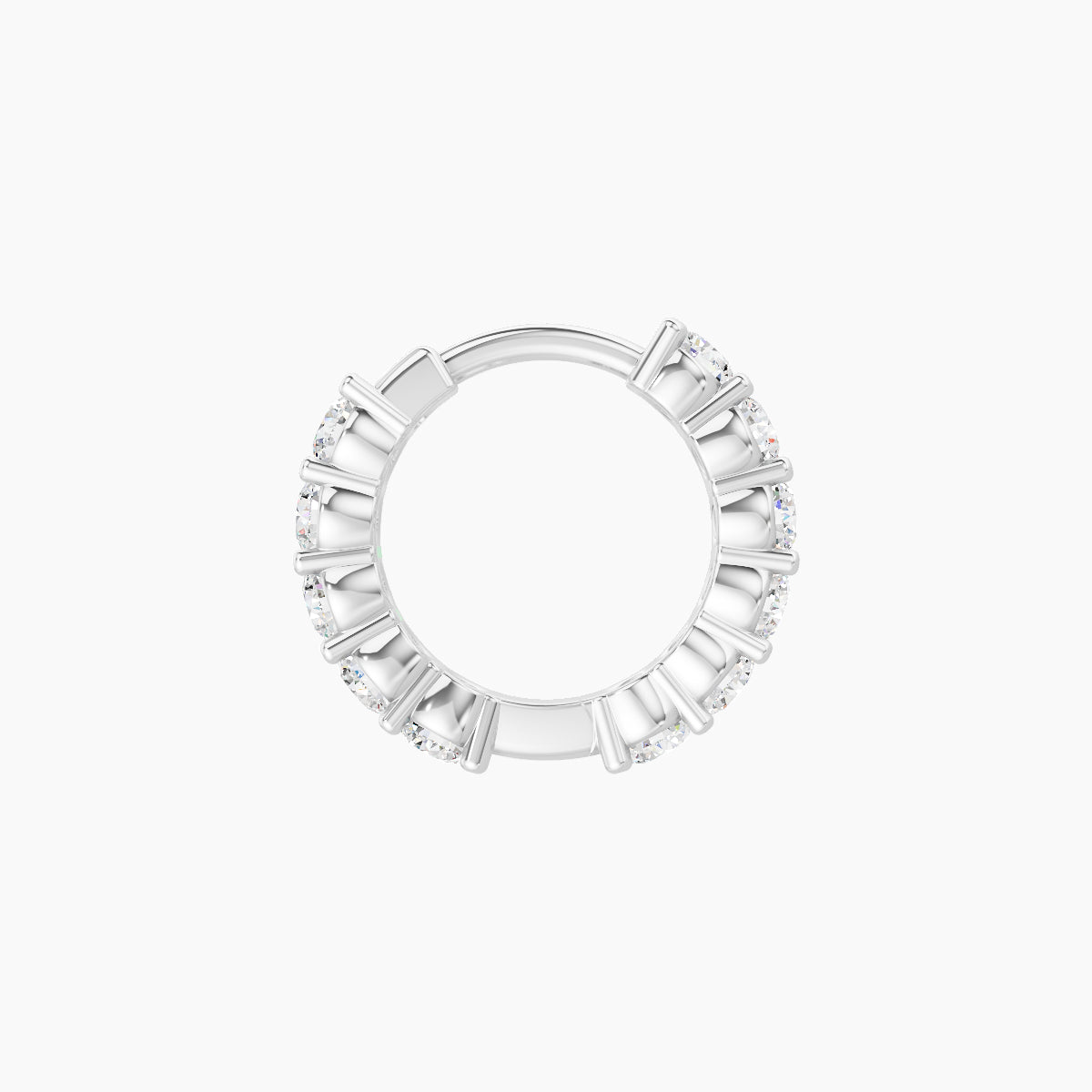 Vesta | 18k White Gold 6.5 mm Diamond Hoop Piercing