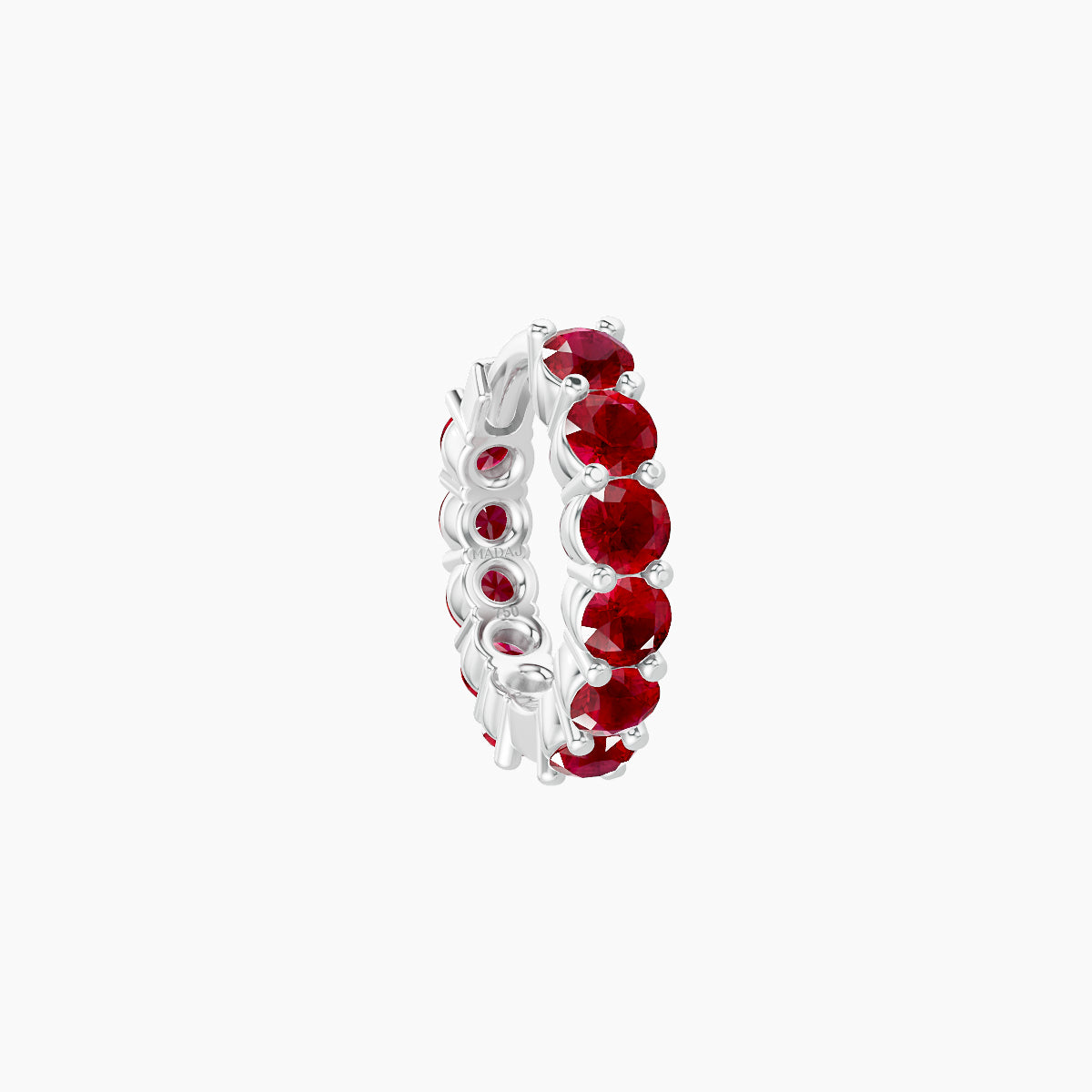 Vesta | 18k White Gold 6.5 mm Ruby Hoop Piercing