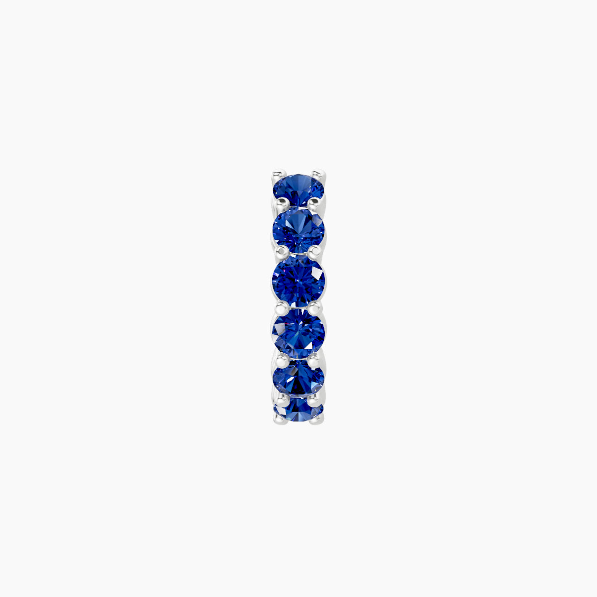 Vesta | 18k White Gold 6.5 mm Sapphire Hoop Piercing