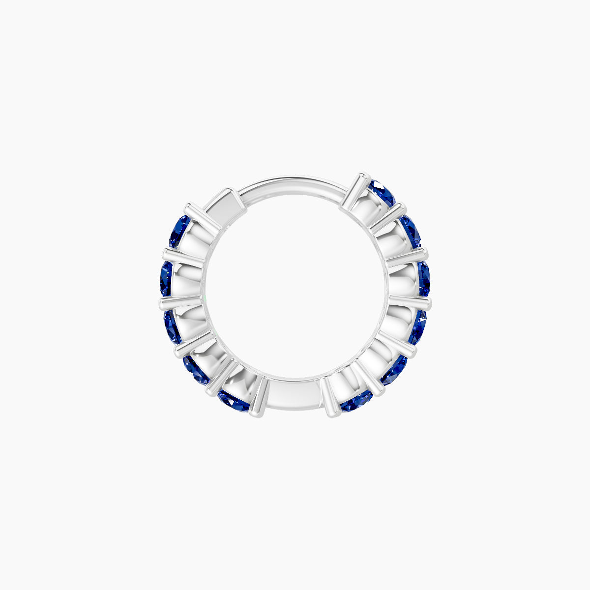 Vesta | 18k White Gold 6.5 mm Sapphire Hoop Piercing