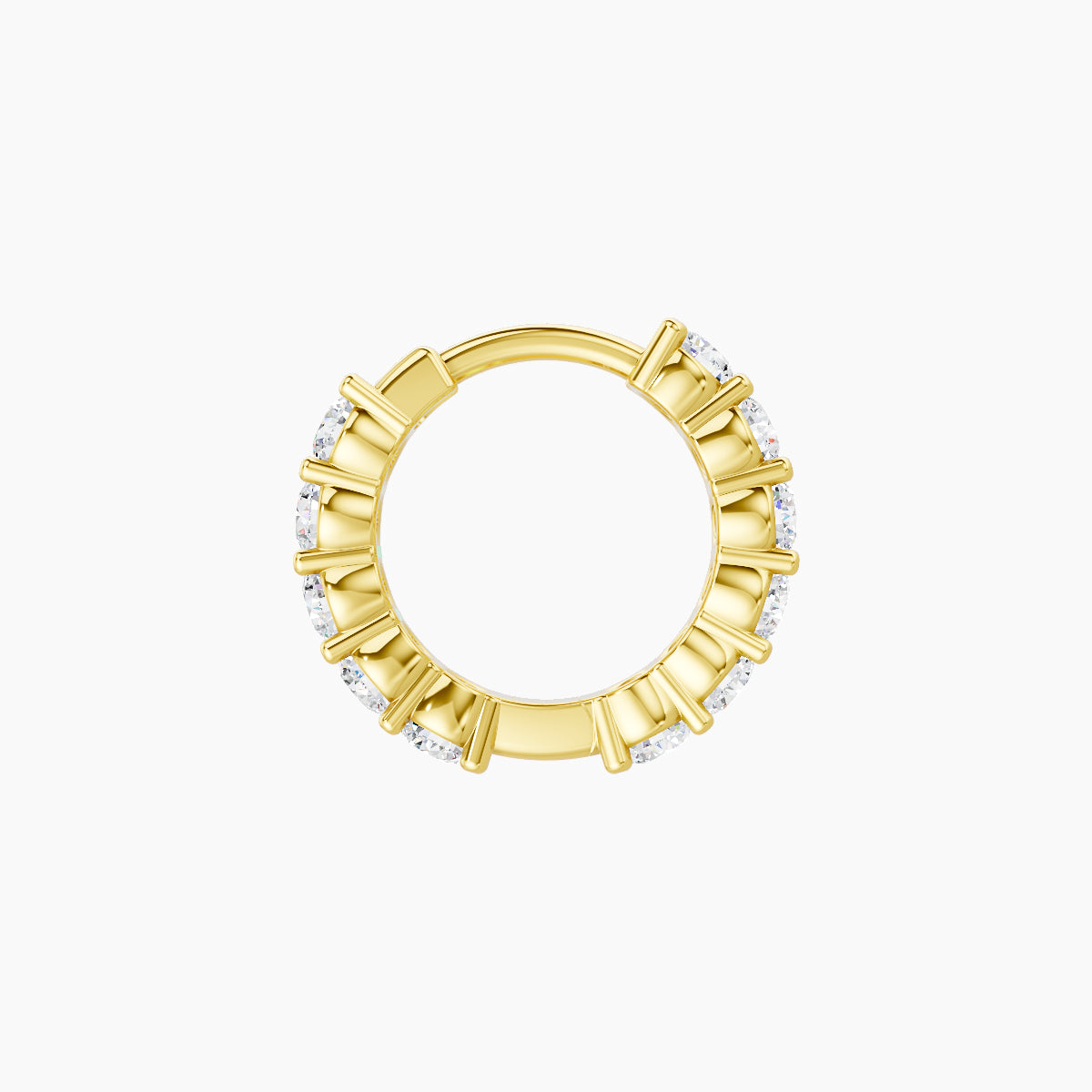 Vesta | 18k Yellow Gold 6.5 mm Diamond Hoop Piercing