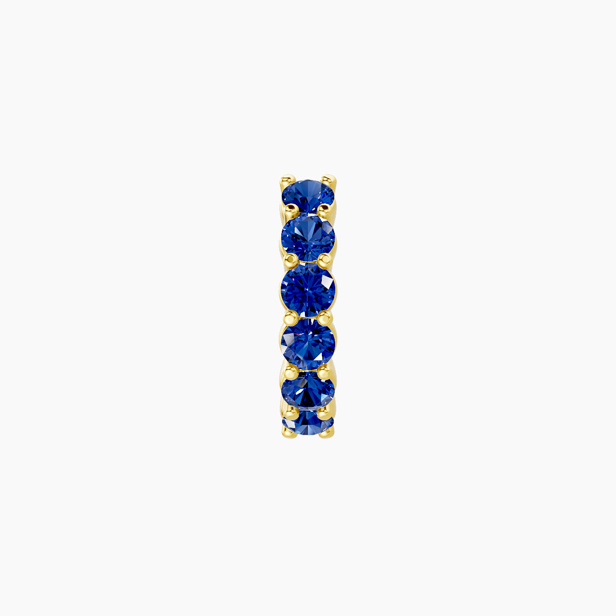 Vesta | 18k Yellow Gold 6.5 mm Sapphire Hoop Piercing