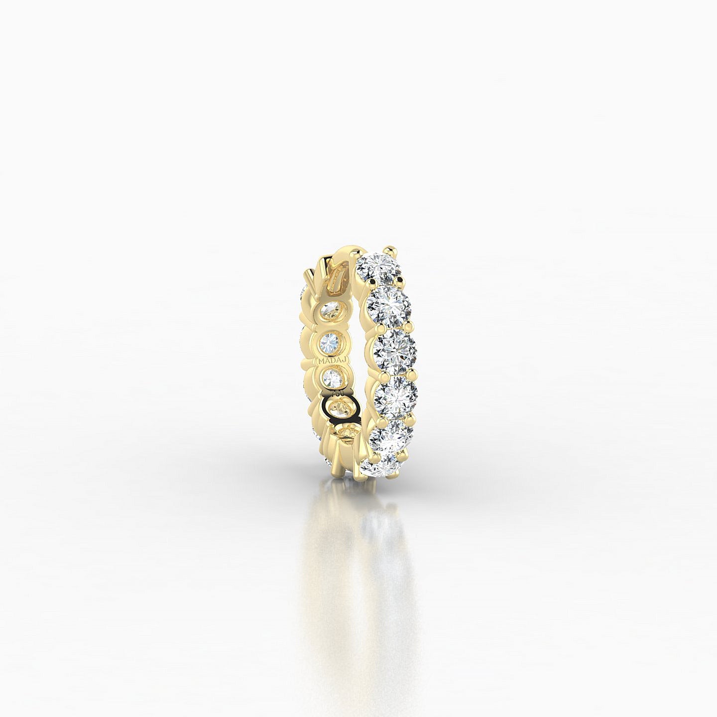 Vesta | 18k Yellow Gold 6.5 mm Diamond Hoop Piercing