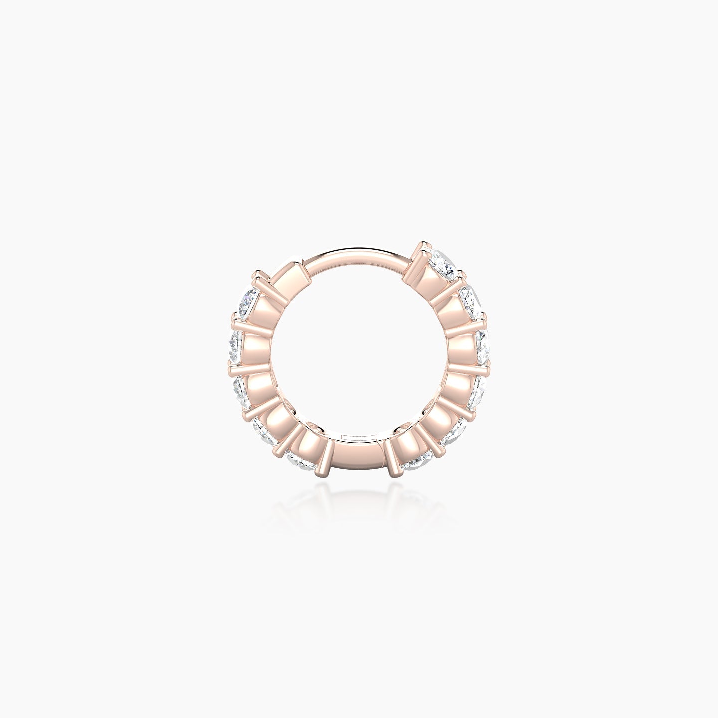 Vesta | 18k Rose Gold 6.5 mm Diamond Hoop Piercing