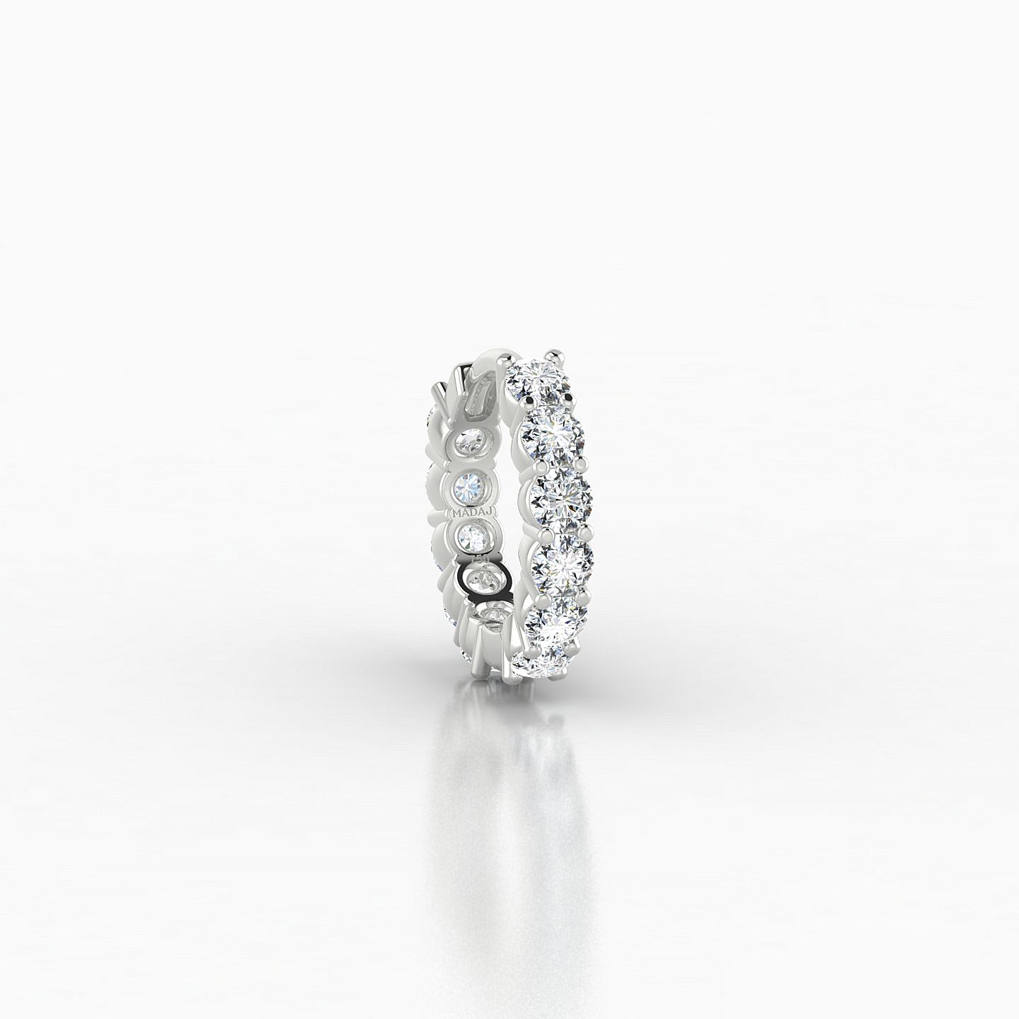 Vesta | 18k White Gold 6.5 mm Diamond Nose Ring Piercing