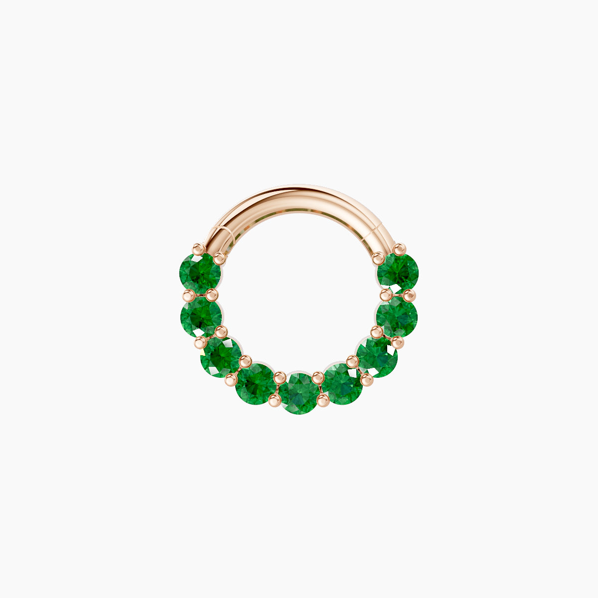 Vesta | 18k Rose Gold 6.5 mm Emerald Septum Piercing
