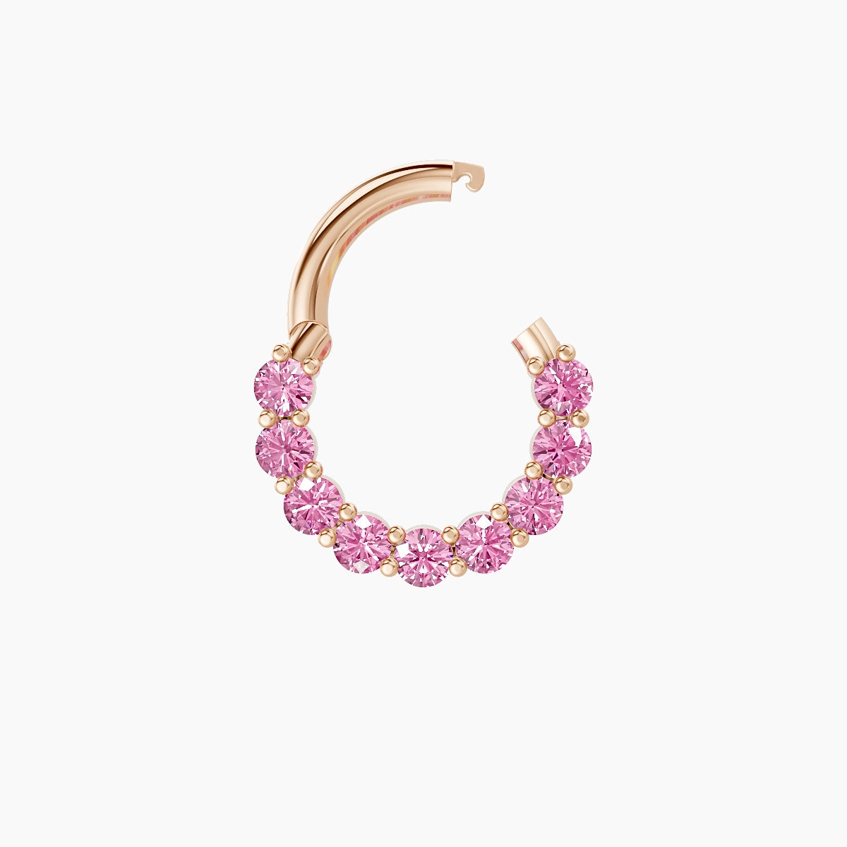 Vesta | 18k Rose Gold 6.5 mm Pink Sapphire Septum Piercing