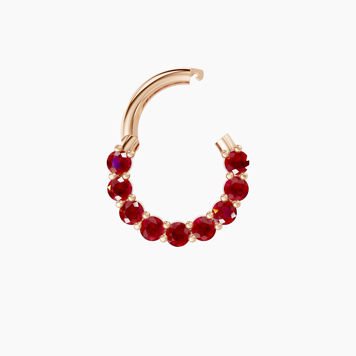 Vesta | 18k Rose Gold 6.5 mm Ruby Septum Piercing