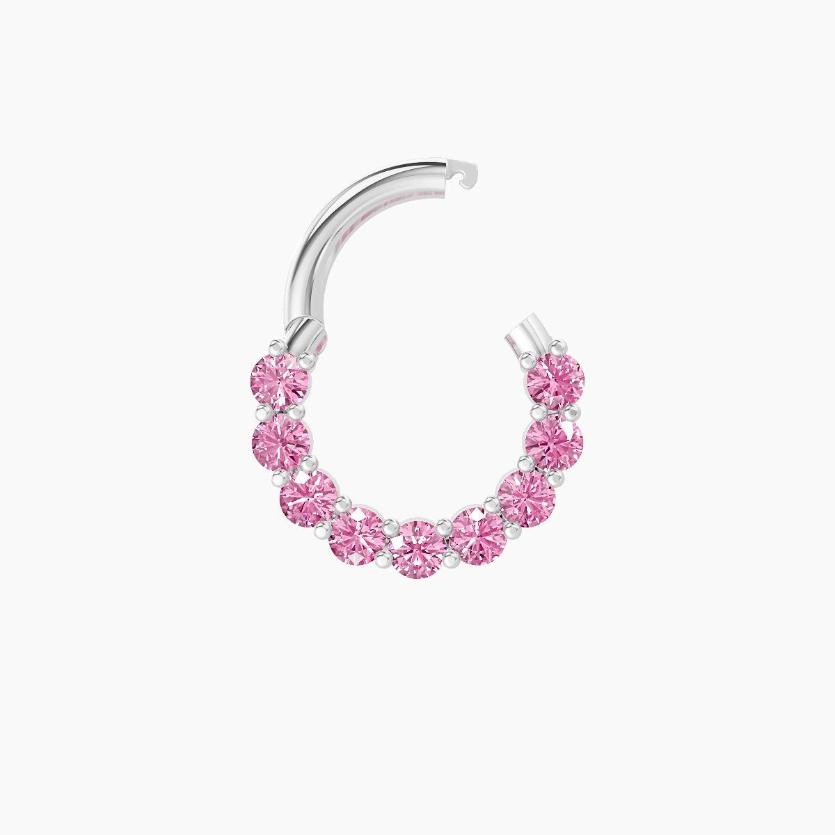 Vesta | 18k White Gold 6.5 mm Pink Sapphire Septum Piercing