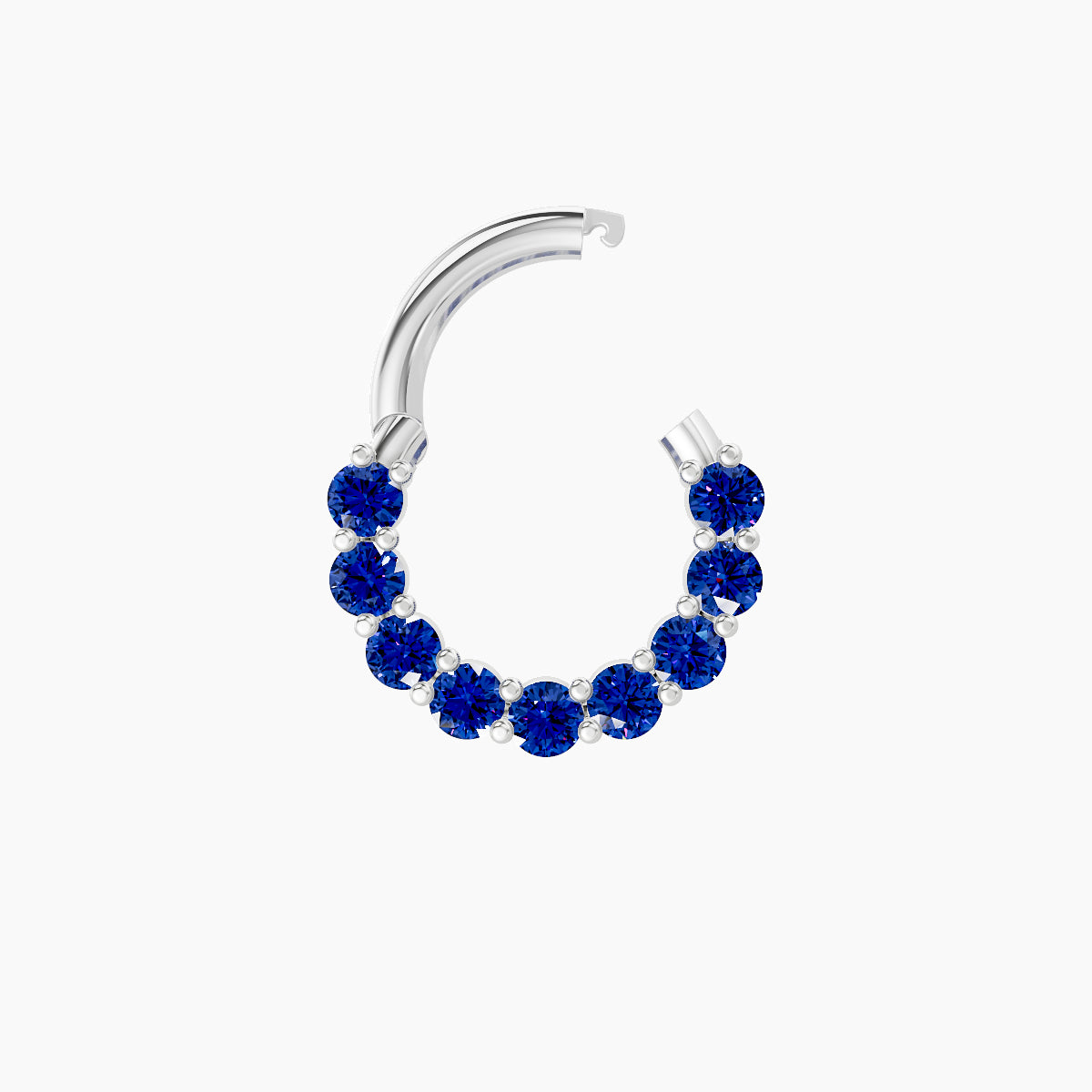 Vesta | 18k White Gold 6.5 mm Sapphire Septum Piercing
