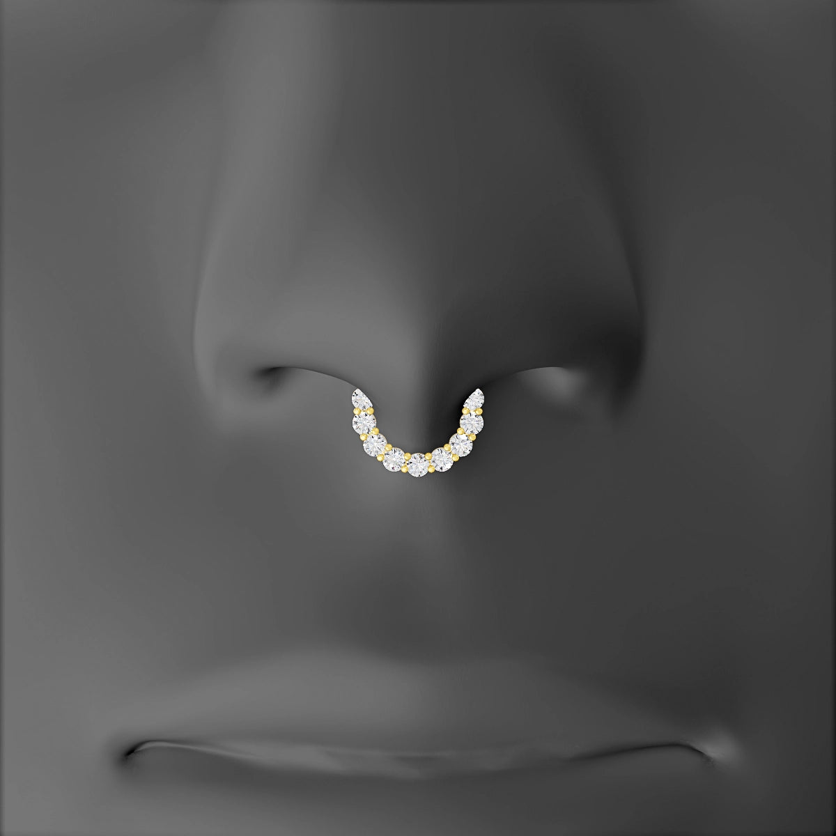 Vesta | 18k Yellow Gold 6.5 mm Diamond Septum Piercing