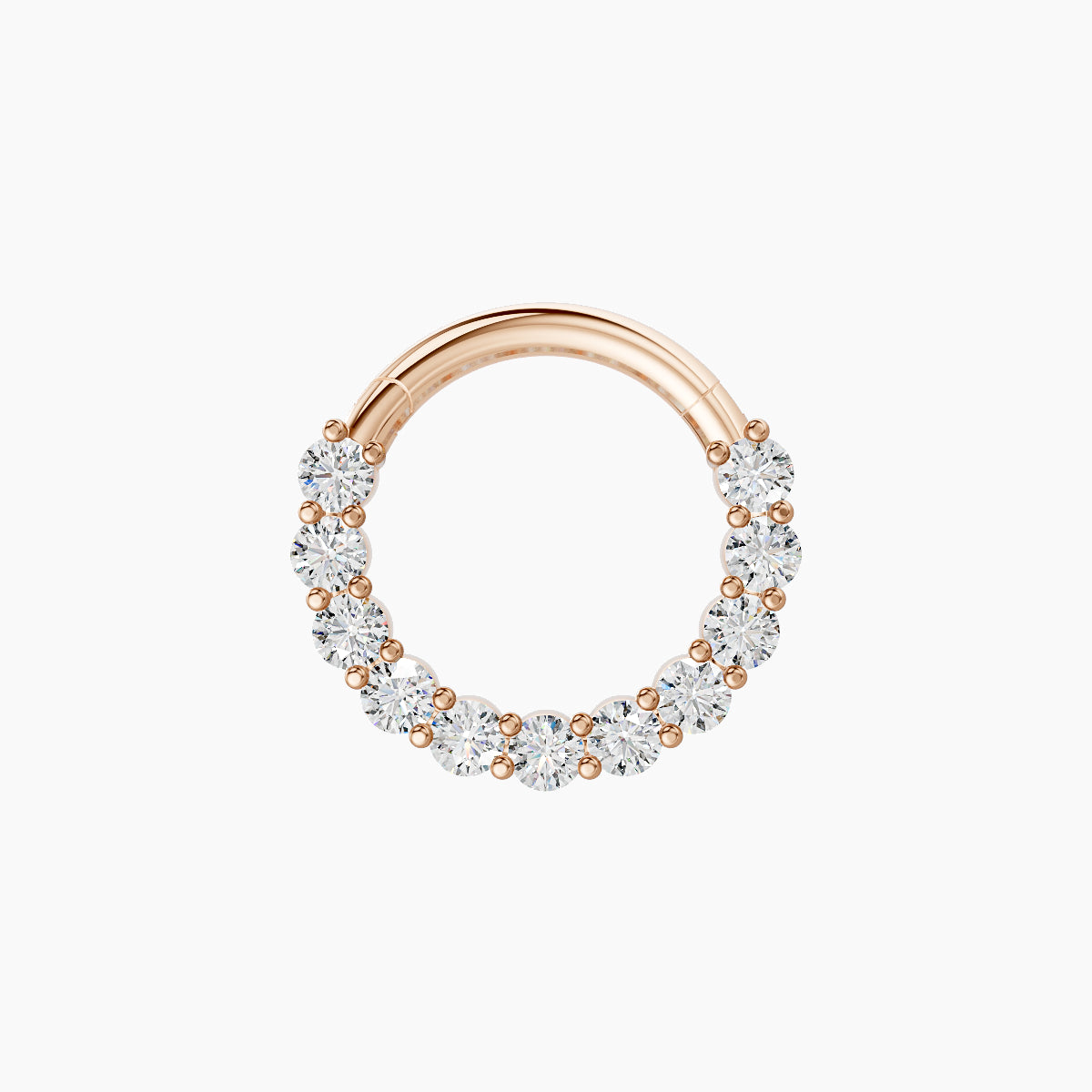 Vesta | 18k Rose Gold 8 mm Diamond Daith Piercing