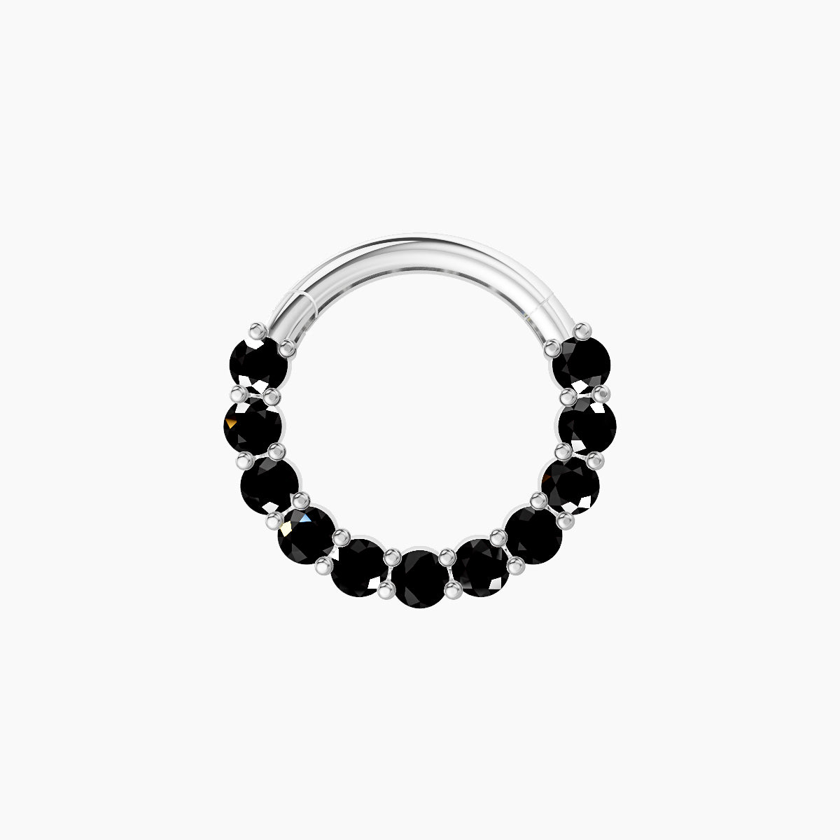 Vesta | 18k White Gold 8 mm Black Diamond Daith Piercing