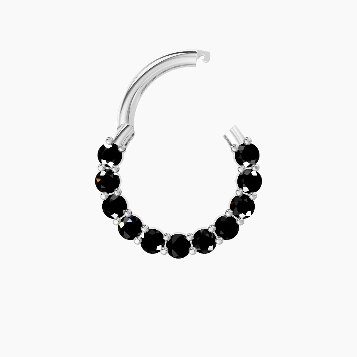 Vesta | 18k White Gold 8 mm Black Diamond Daith Piercing