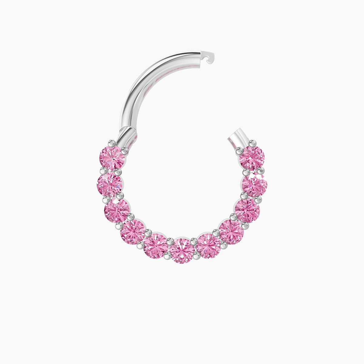 Vesta | 18k White Gold 8 mm Pink Sapphire Daith Piercing