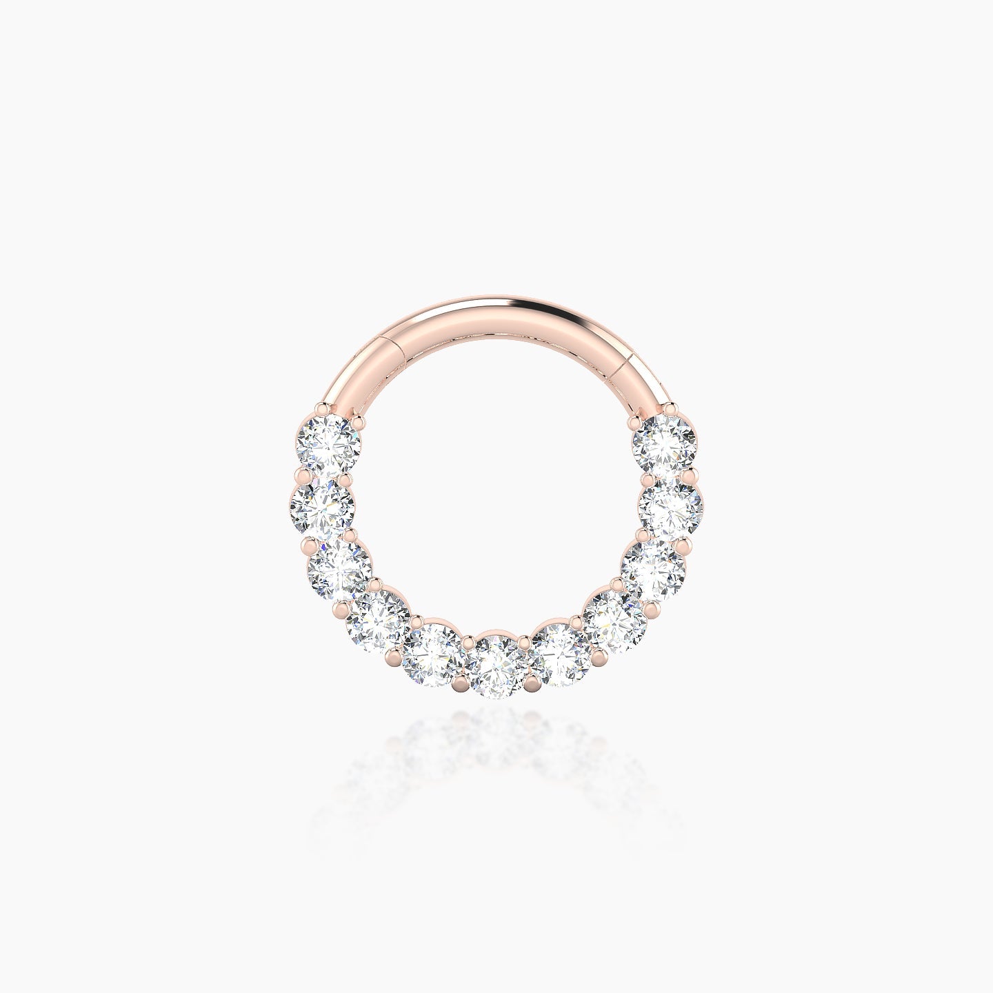 Vesta | 18k Rose Gold 8 mm Diamond Daith Piercing