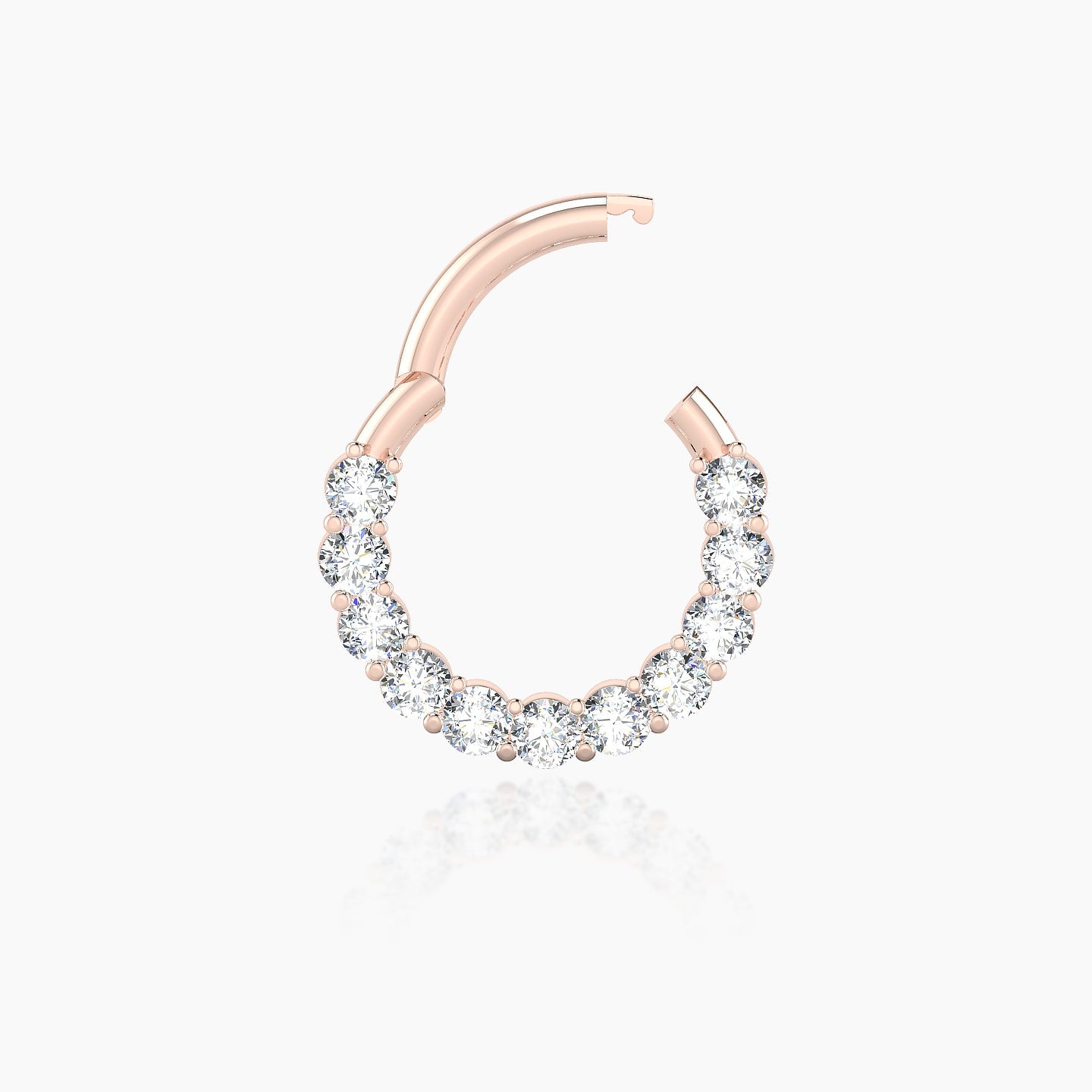 Vesta | 18k Rose Gold 8 mm Diamond Daith Piercing