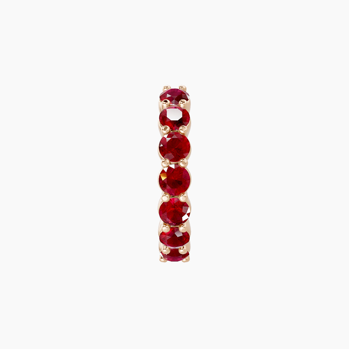 Vesta | 18k Rose Gold 8 mm Ruby Hoop Piercing