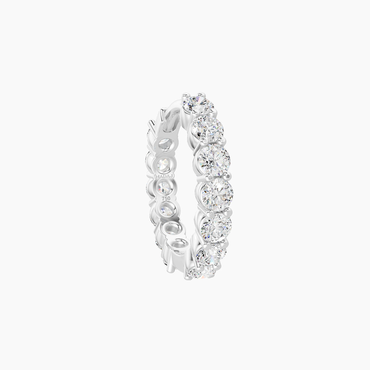 Vesta | 18k White Gold 8 mm Diamond Hoop Piercing