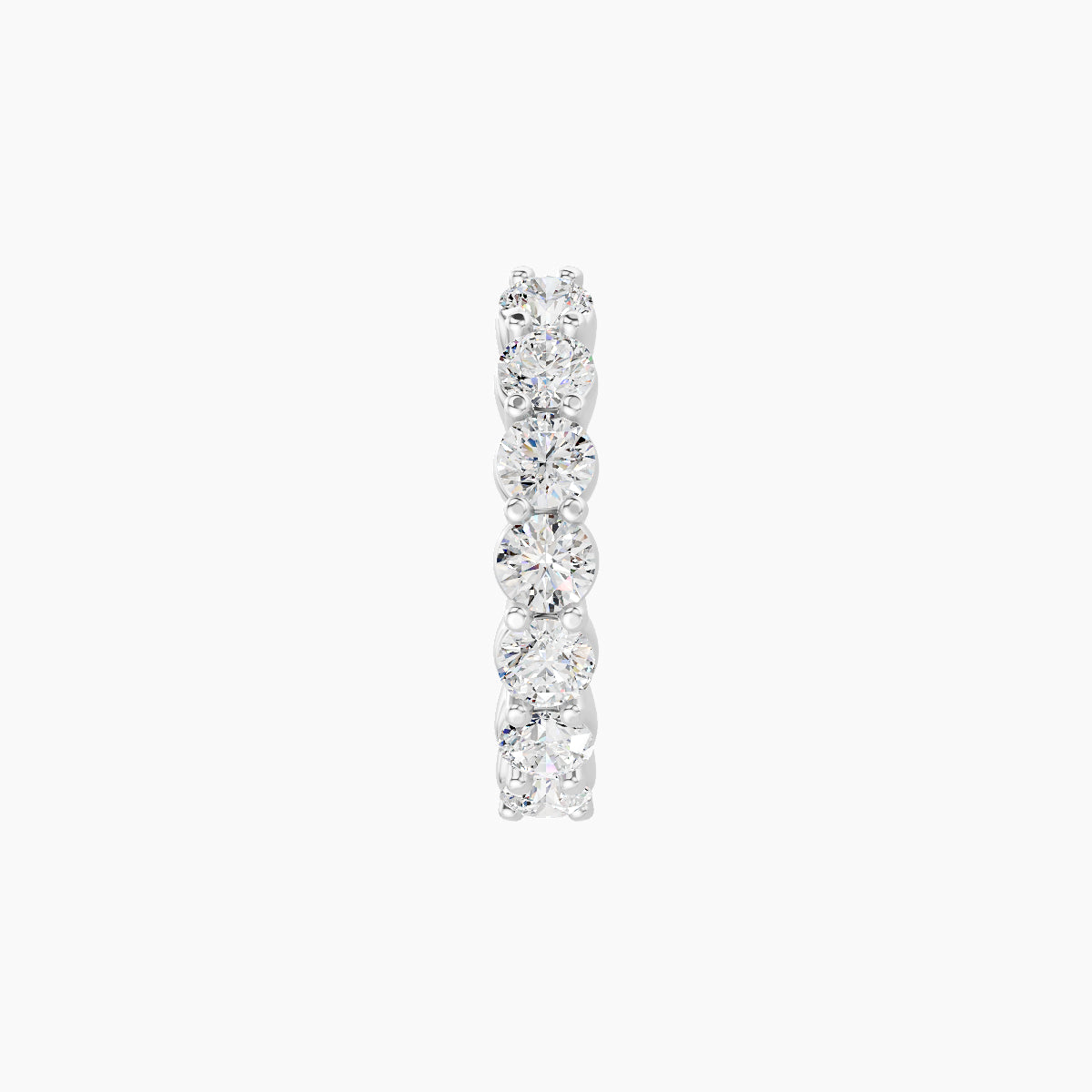 Vesta | 18k White Gold 8 mm Diamond Hoop Piercing