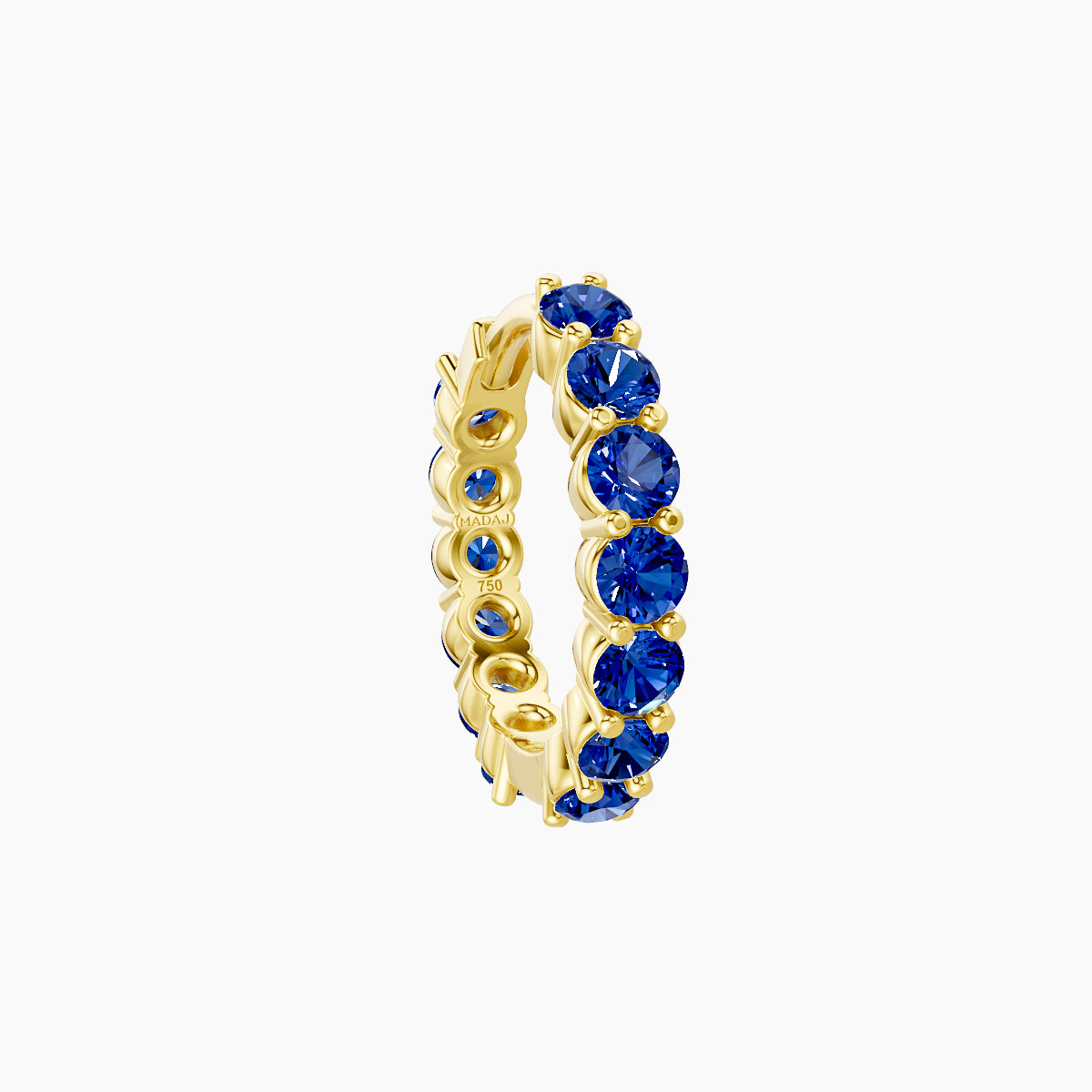 Vesta | 18k Yellow Gold 8 mm Sapphire Hoop Piercing