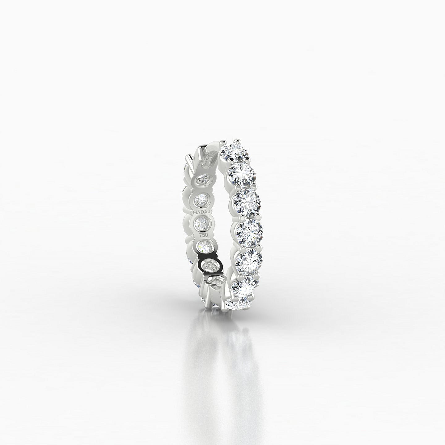 Vesta | 18k White Gold 8 mm Diamond Hoop Piercing