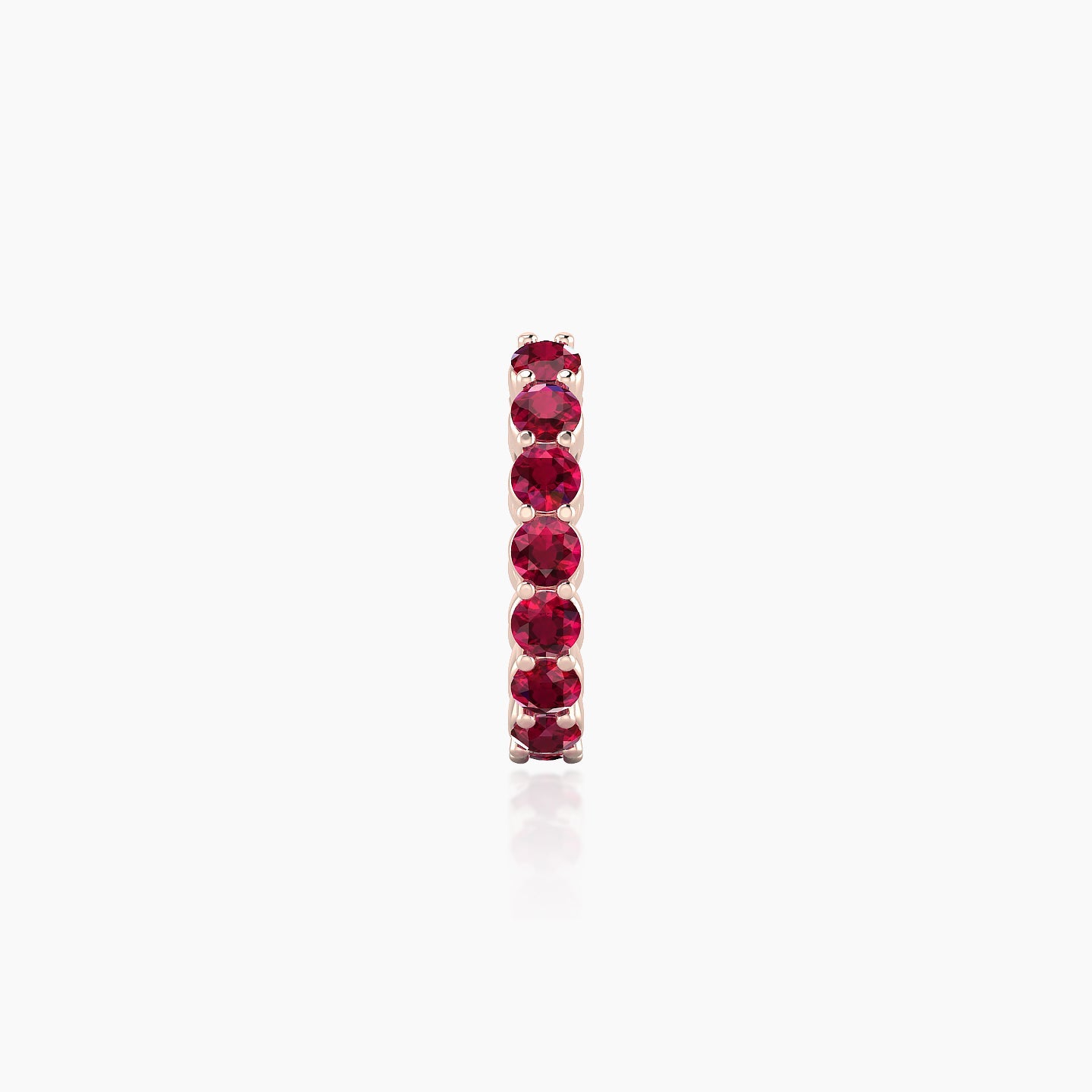 Vesta | 18k Rose Gold 8 mm Ruby Hoop Piercing