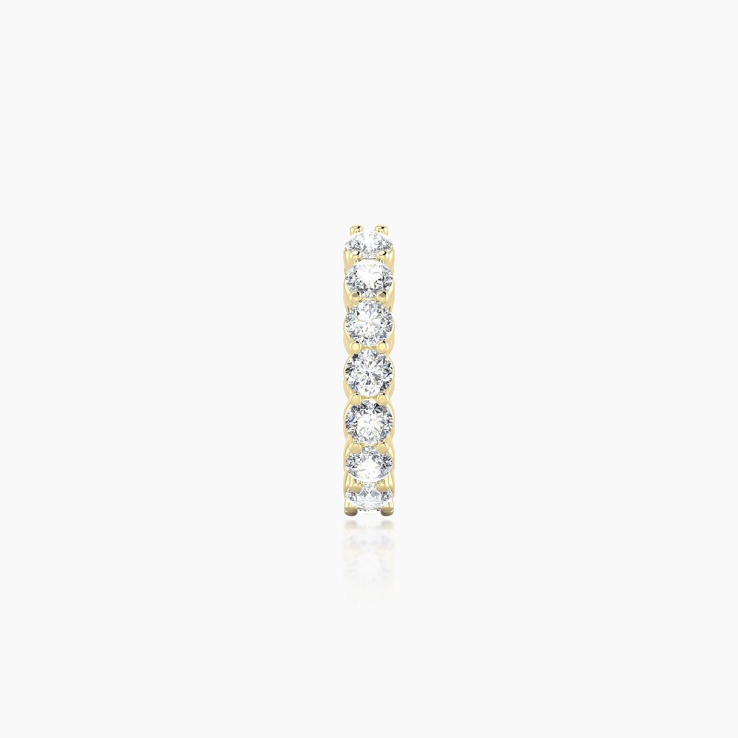 Vesta | 18k Yellow Gold 8 mm Diamond Hoop Piercing