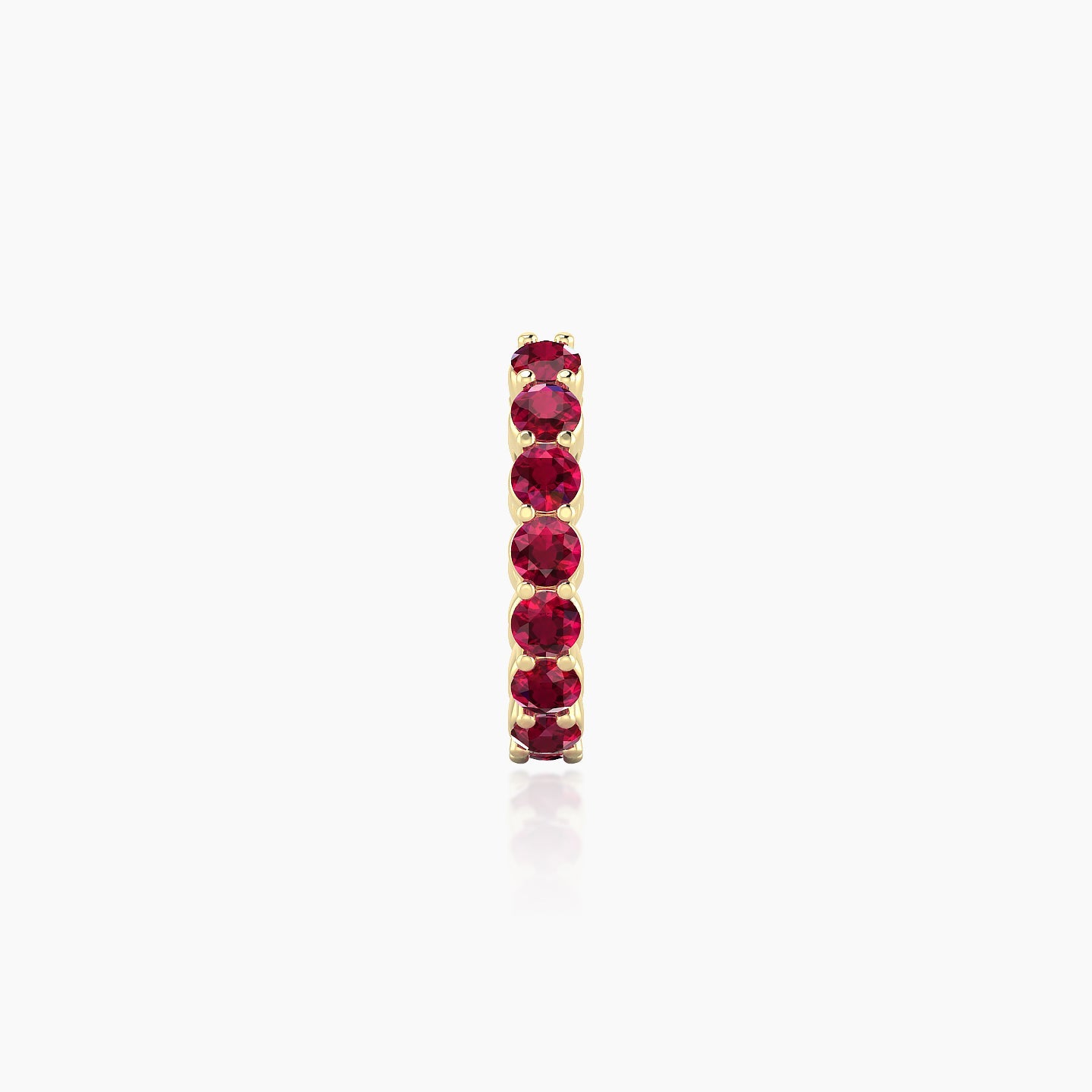 Vesta | 18k Yellow Gold 8 mm Ruby Hoop Piercing