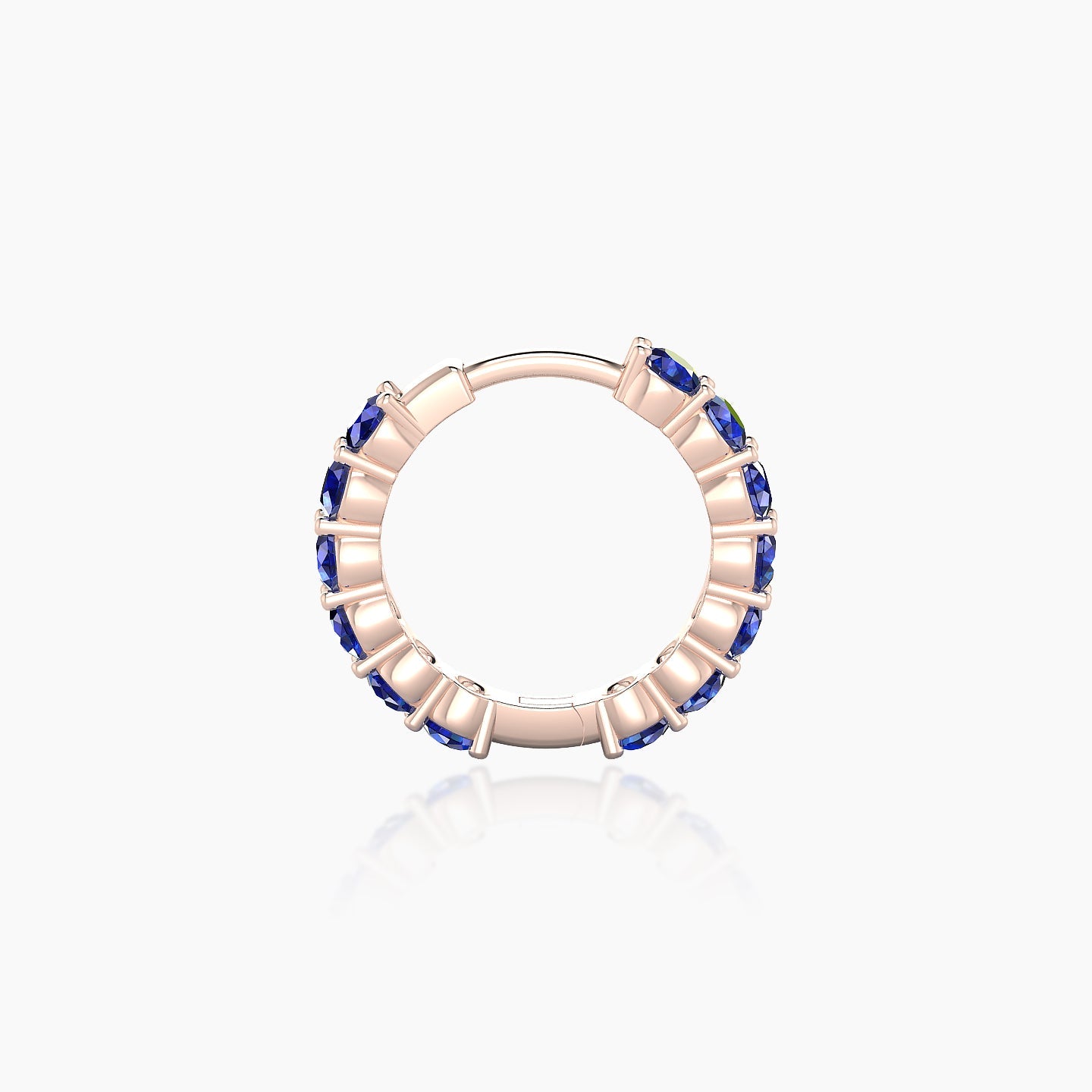 Vesta | 18k Rose Gold 8 mm Sapphire Hoop Piercing