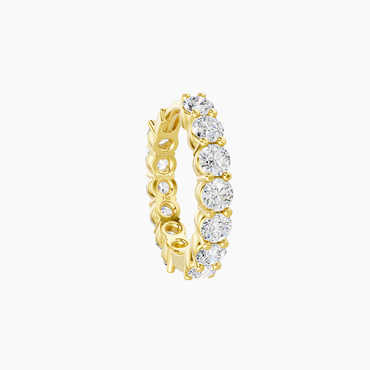Vesta | 18k Yellow Gold 8 mm Diamond Nose Ring Piercing