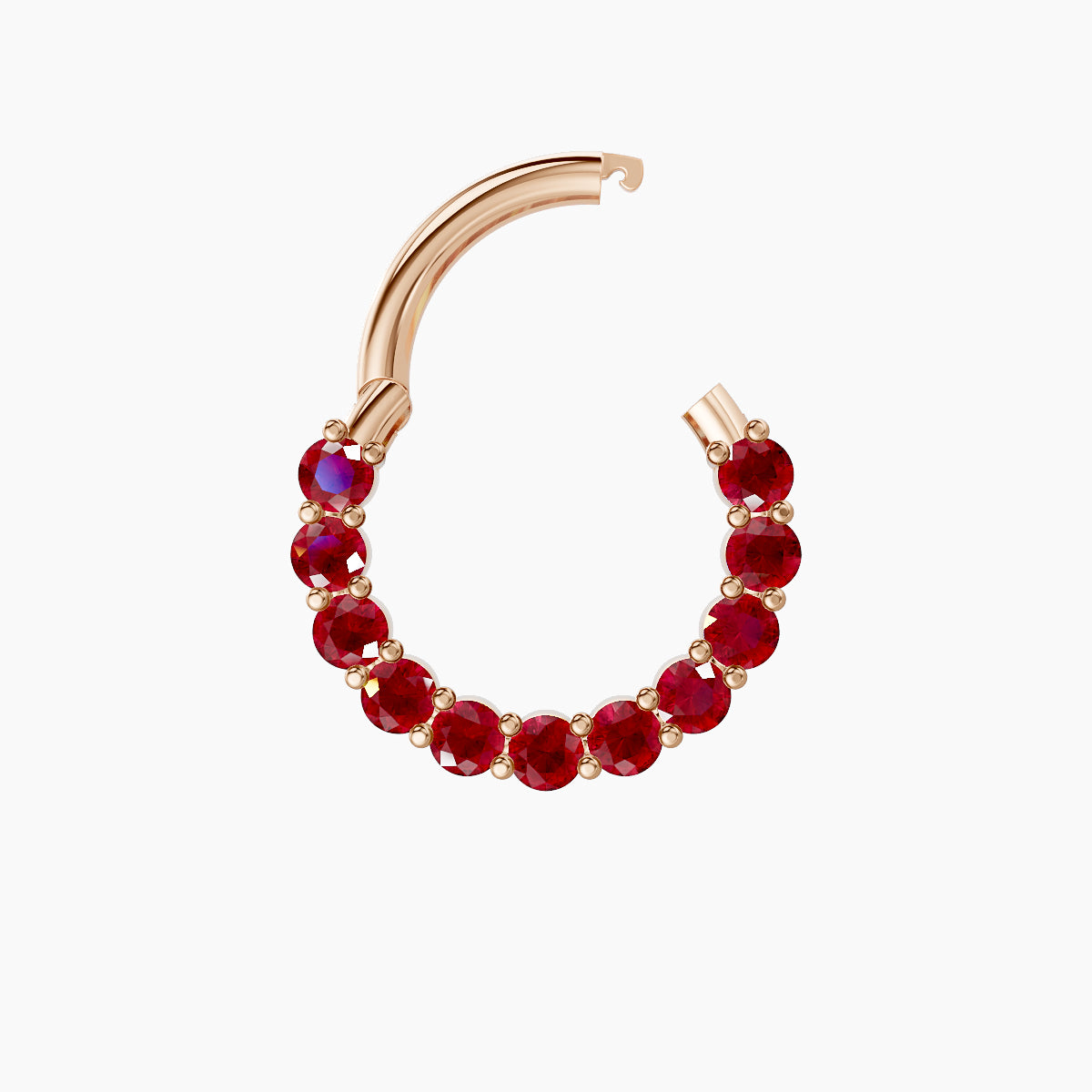 Vesta | 18k Rose Gold 8 mm Ruby Septum Piercing