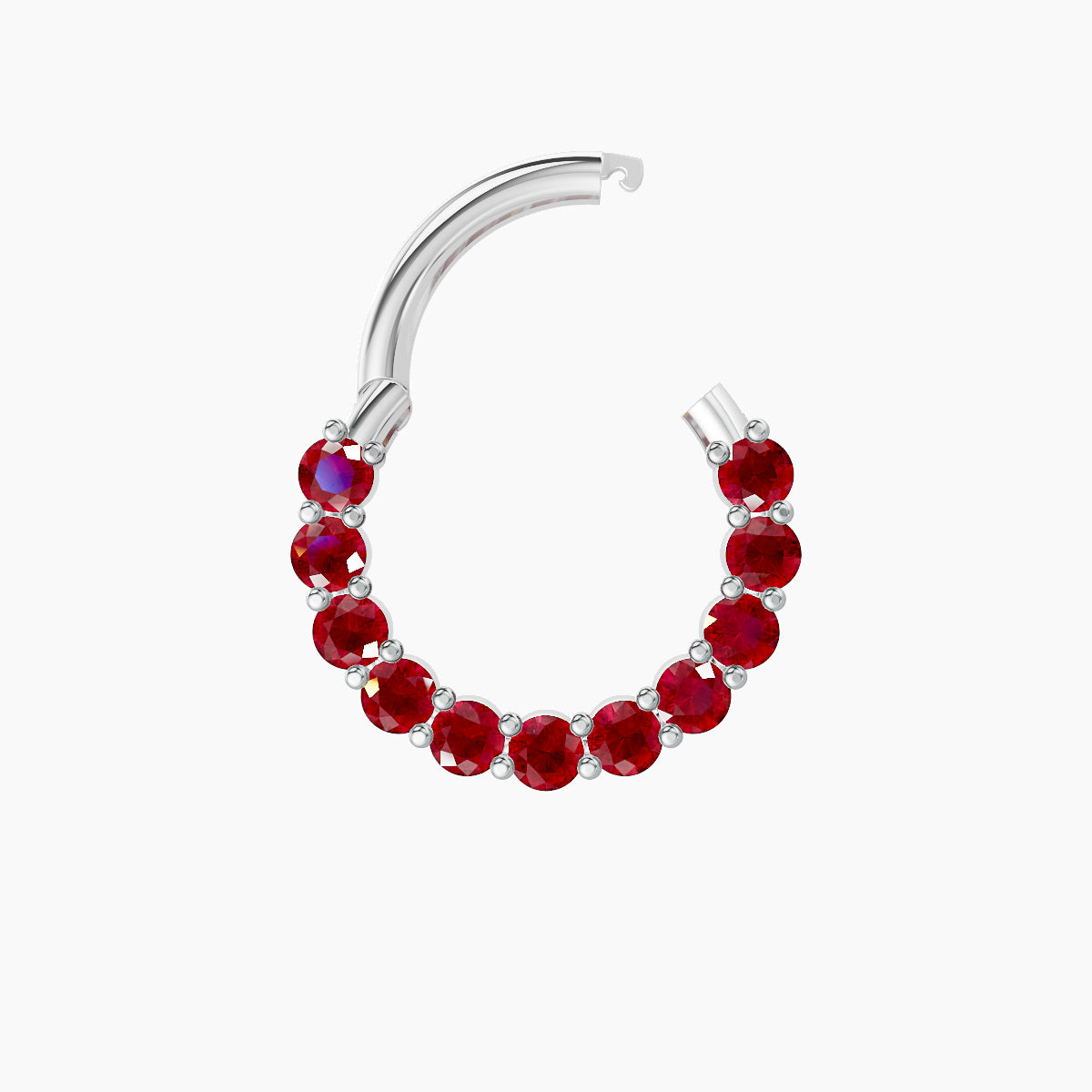 Vesta | 18k White Gold 8 mm Ruby Septum Piercing