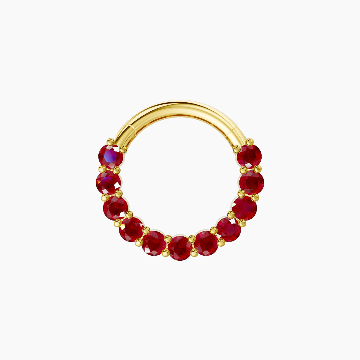 Vesta | 18k Yellow Gold 8 mm Ruby Septum Piercing