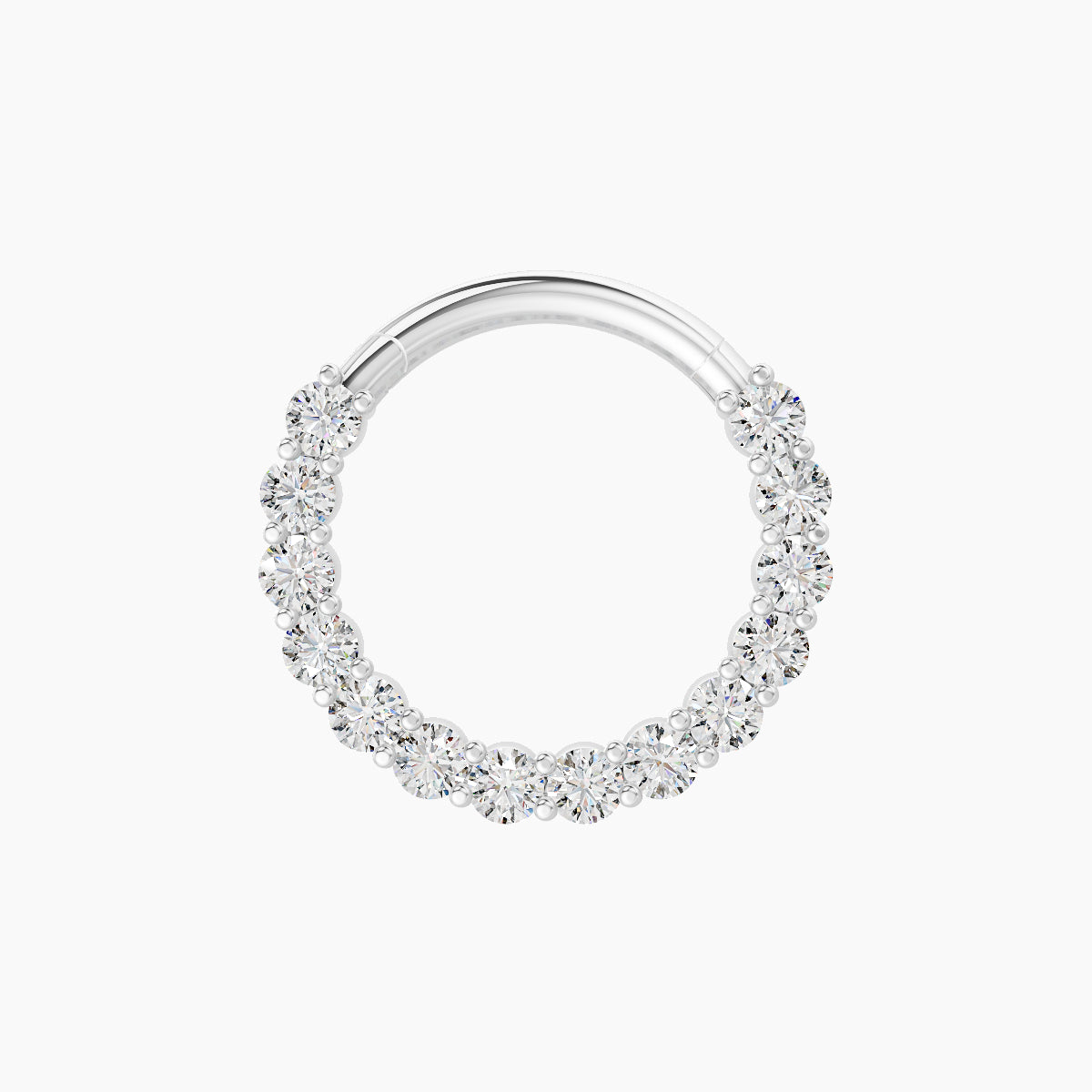 Vesta | 18k White Gold 9.5 mm Diamond Daith Piercing