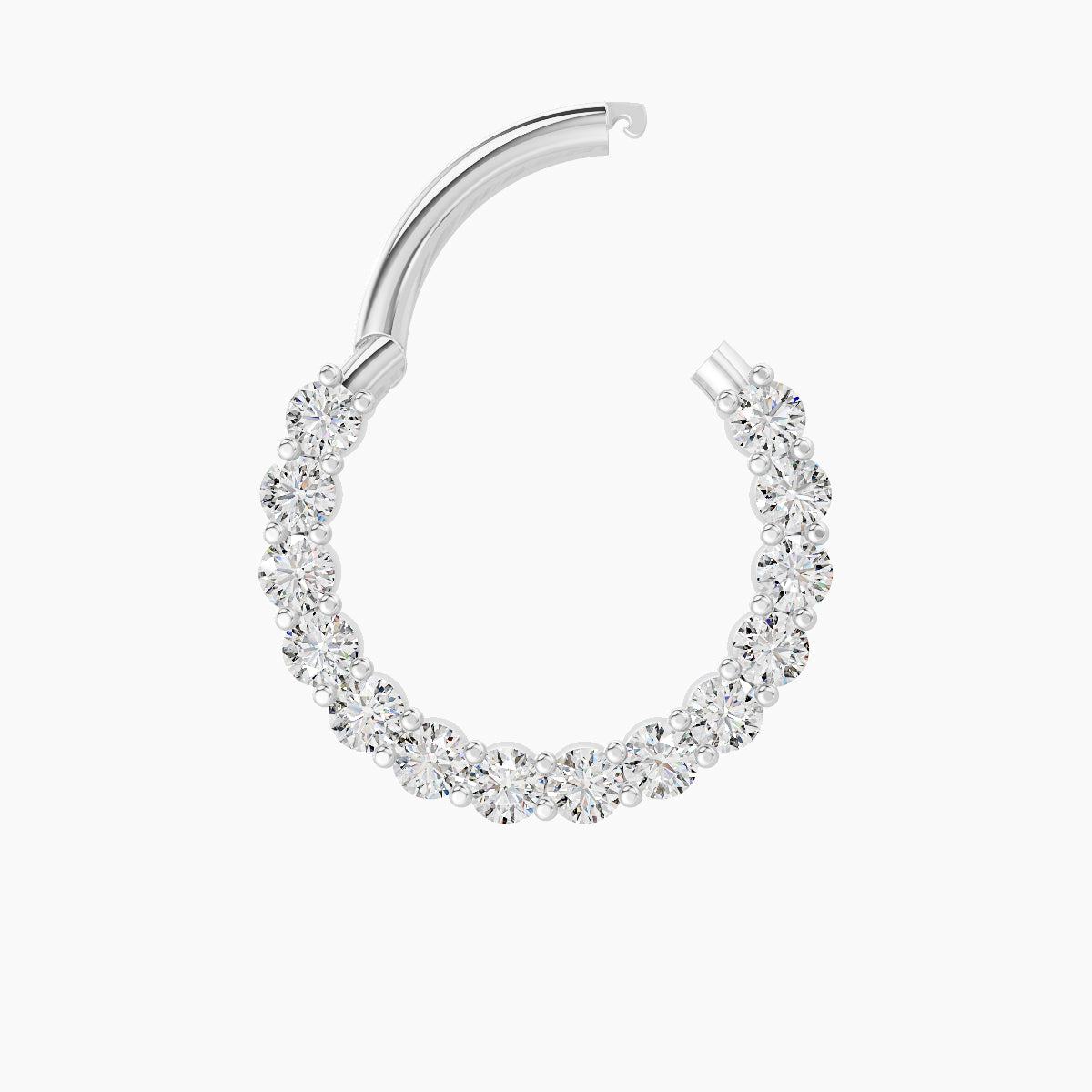 Vesta | 18k White Gold 9.5 mm Diamond Daith Piercing