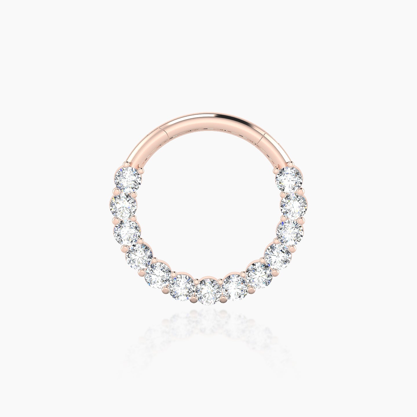 Vesta | 18k Rose Gold 9.5 mm Diamond Daith Piercing