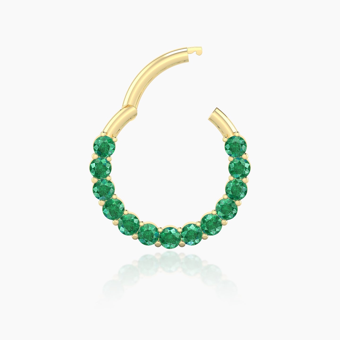 Vesta | 18k Yellow Gold 9.5 mm Emerald Daith Piercing