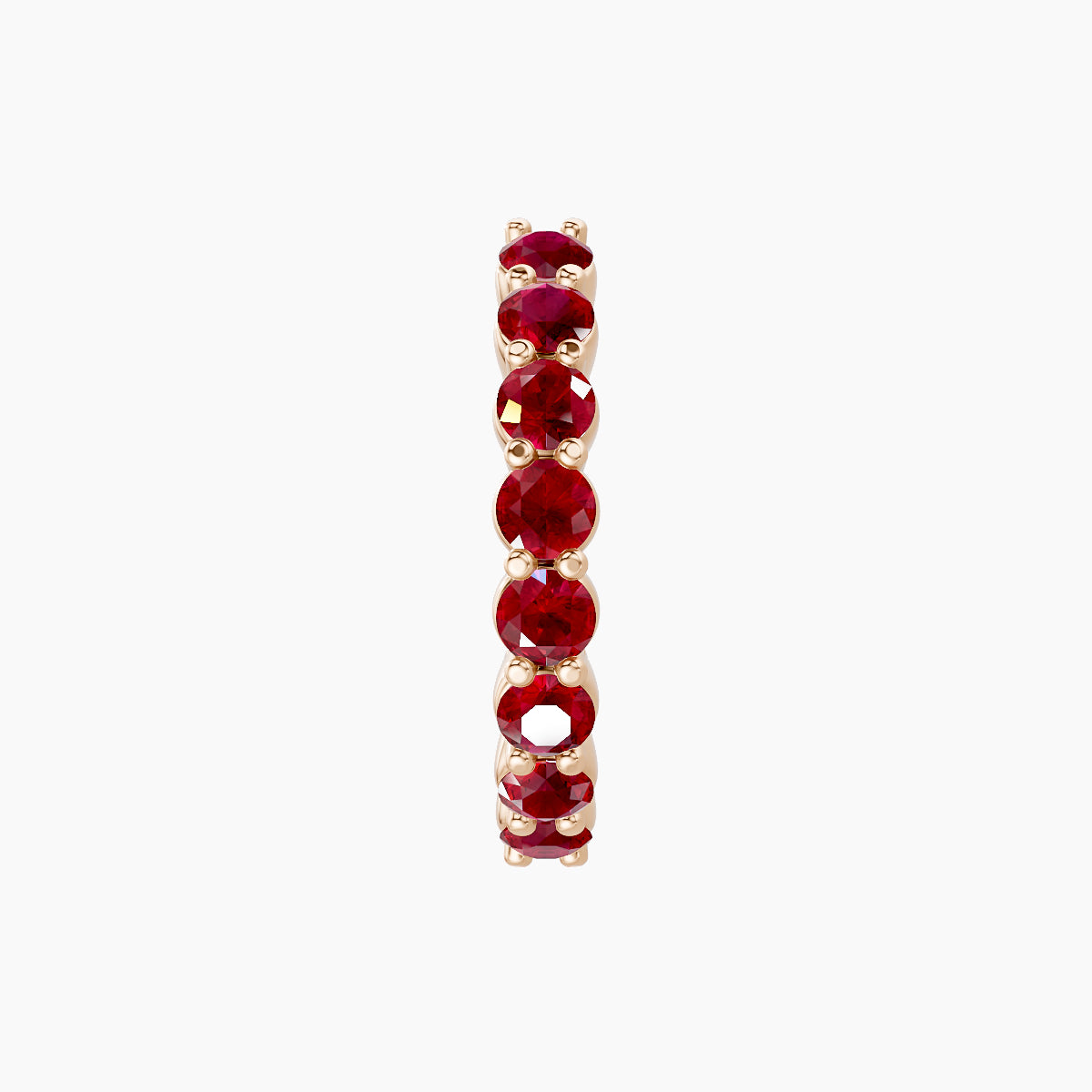 Vesta | 18k Rose Gold 9.5 mm Ruby Hoop Piercing