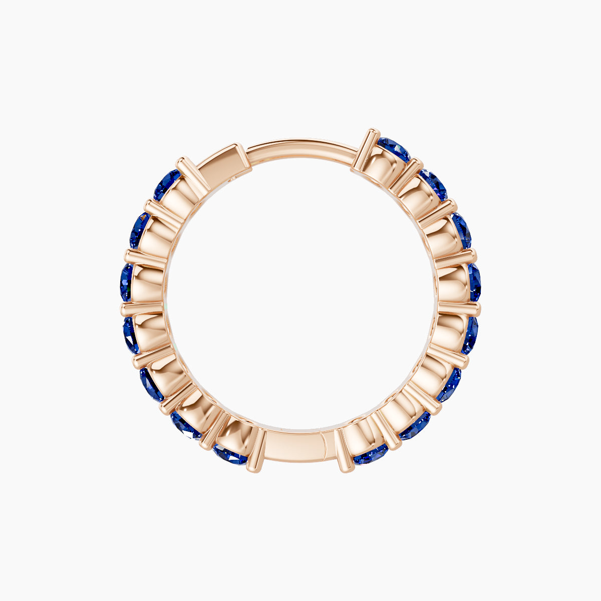 Vesta | 18k Rose Gold 9.5 mm Sapphire Hoop Piercing